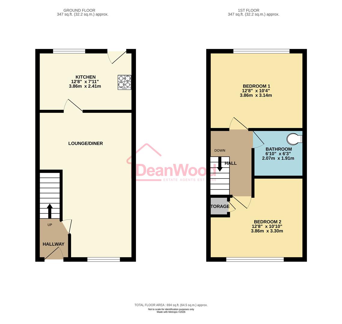 Floorplan - 22 Reginald Mews, Governors Hill, Isle of Man, Onchan. - Plan 1 of 1