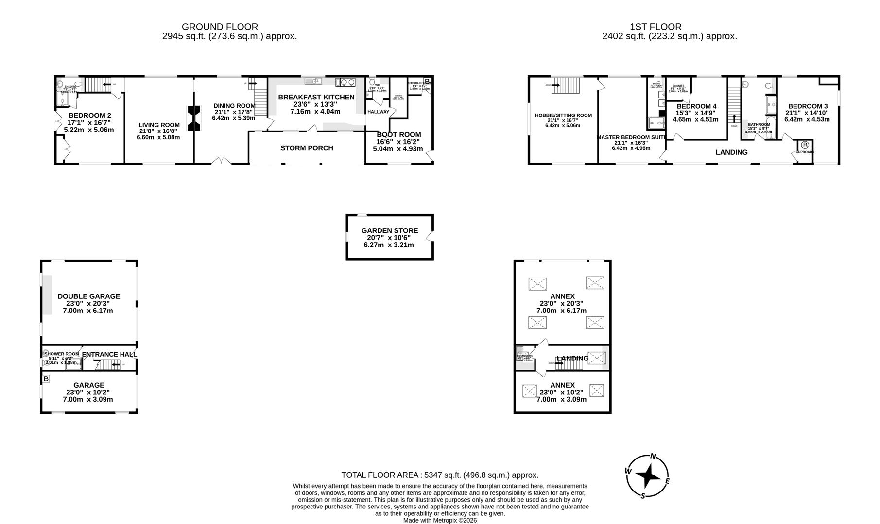 Floorplan - Kerrowglass House, Stockfield Road, Kirk Michael, Isle of Man. - Plan 1 of 1