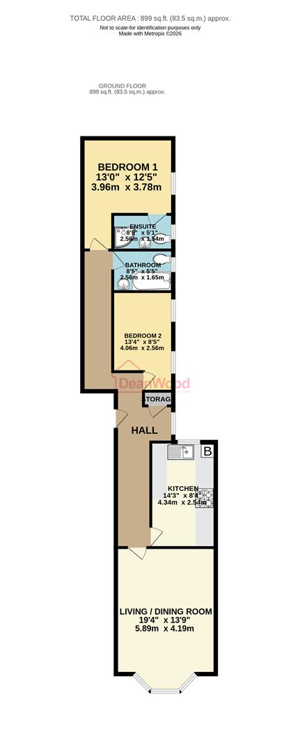 Floorplan - Apartment 2, Palm Court, 2 Derby Terrace, Douglas, Isle Of Man. - Plan 1 of 1