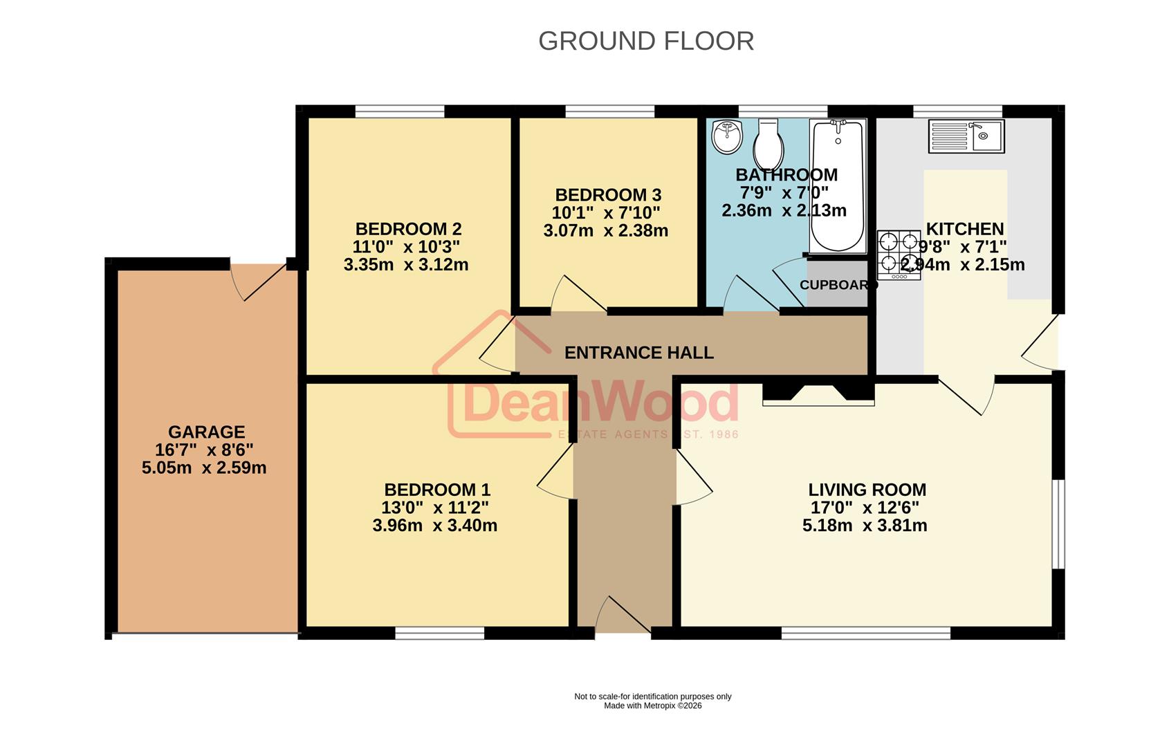 Floorplan - 5, Wybourn Drive, Onchan. - Plan 1 of 1