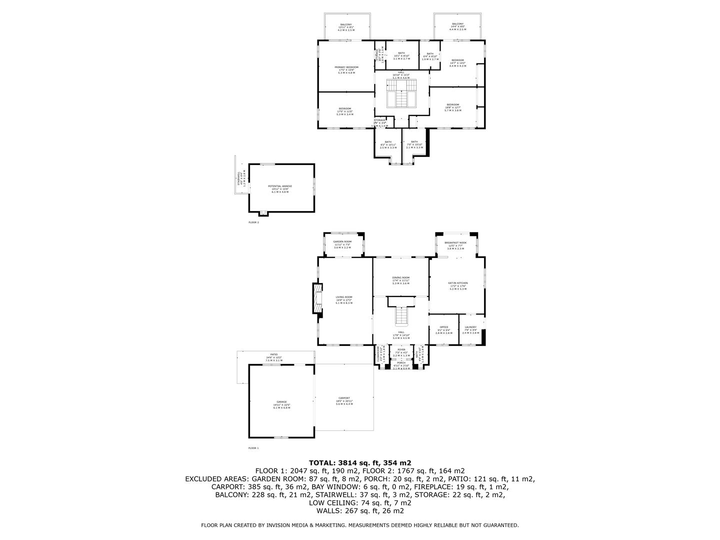 Floorplan - Marown Manor, Main Road, Glen Vine. - Plan 1 of 1
