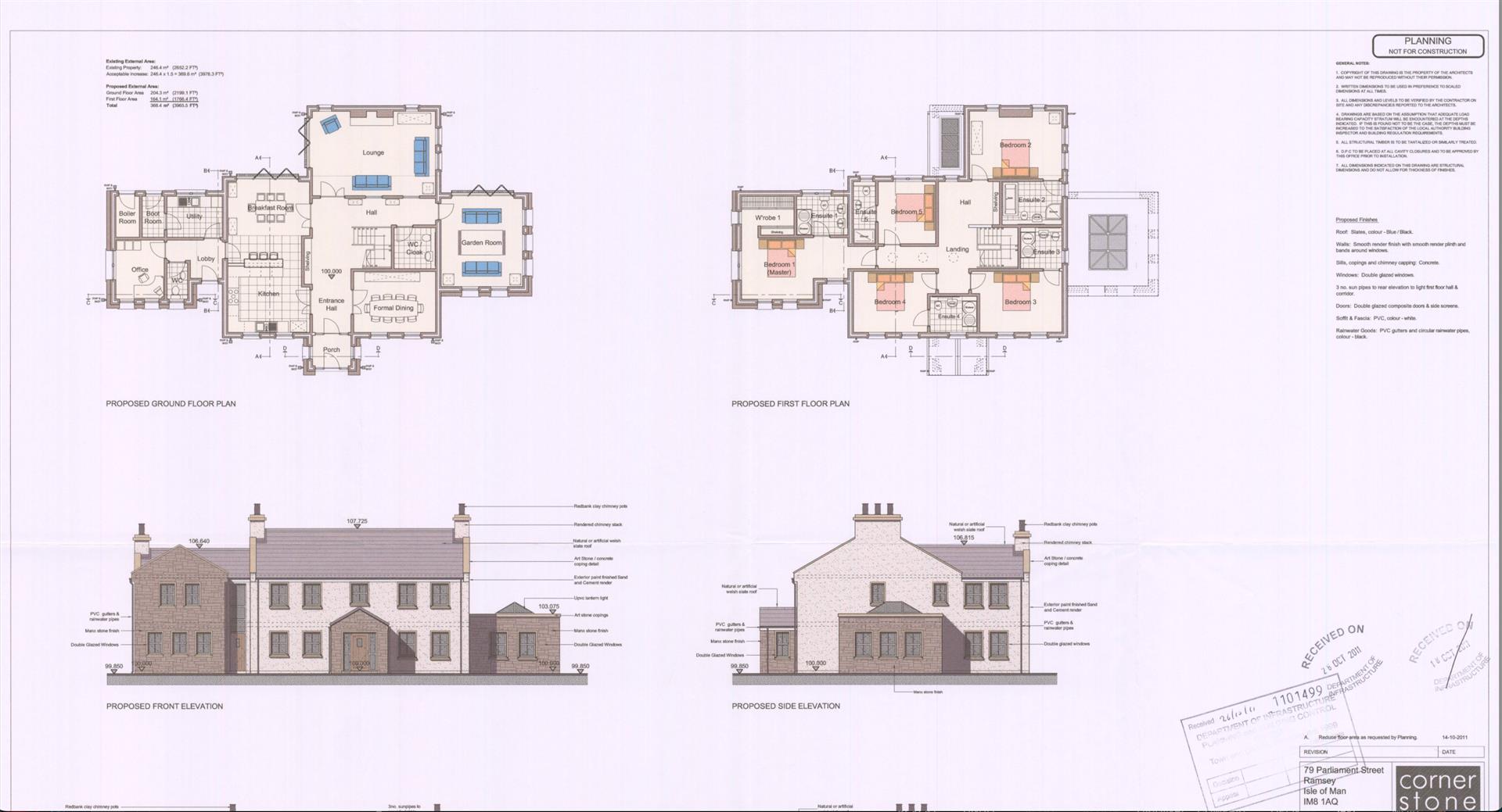 Floorplan - Slieau Whallian Road, Lower Foxdale, Isle Of Man. - Plan 1 of 1
