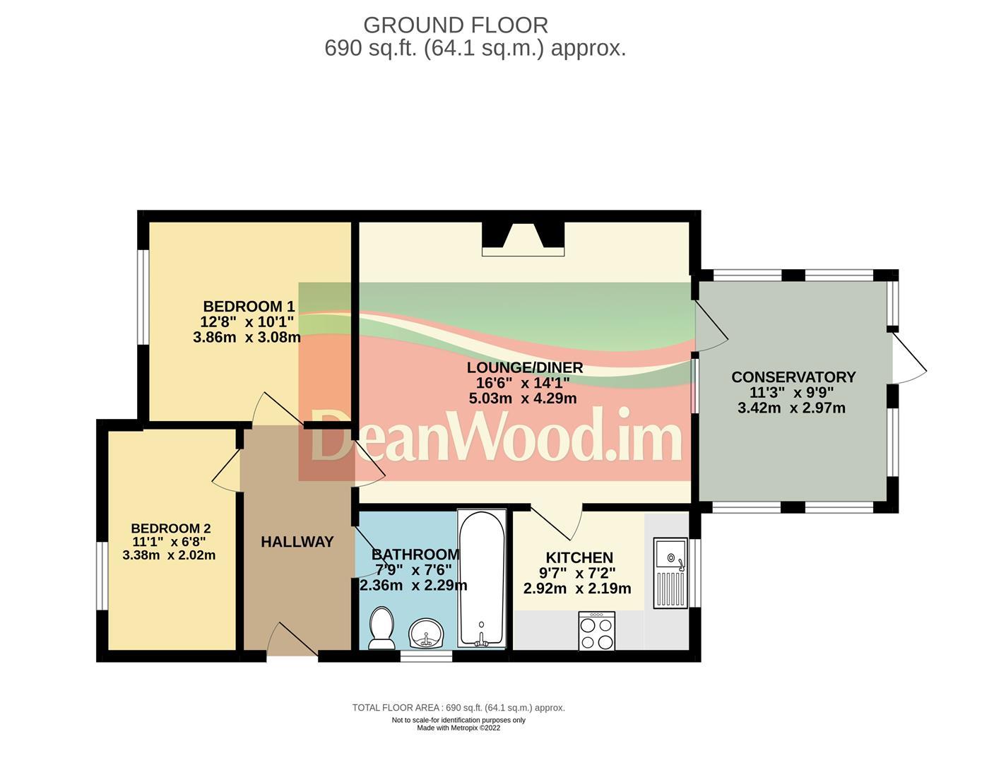 Floorplan - 32 Cannan Court, Kirk Michael, Isle Of Man. - Plan 1 of 1