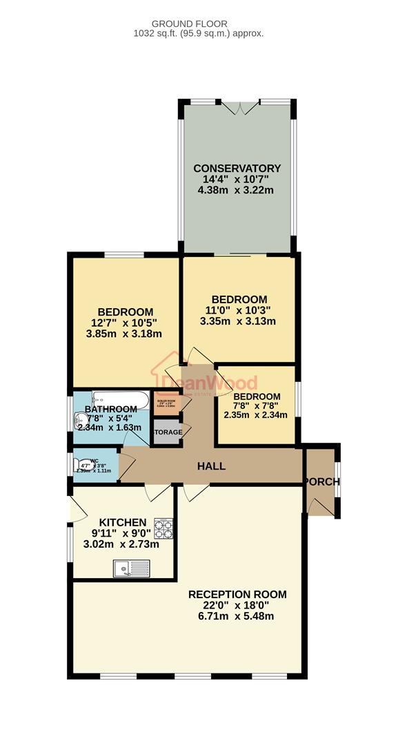 Floorplan - 14 Harcroft Avenue, Saddlestone, Douglas. - Plan 1 of 1