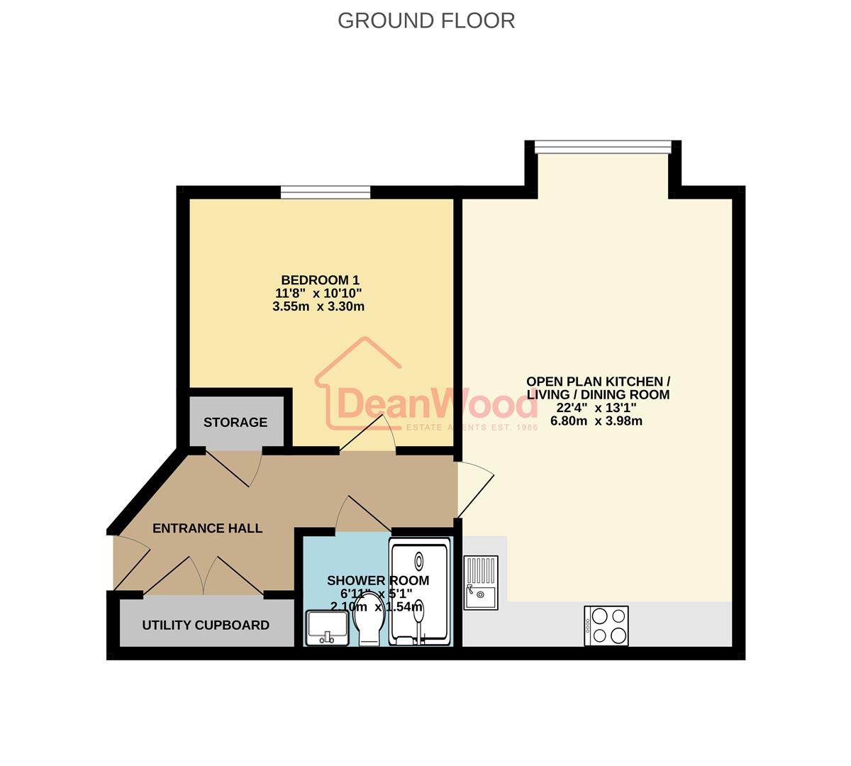 Floorplan - 10 Castle Court, Farrants Way, Castletown, Isle of Man. - Plan 1 of 1