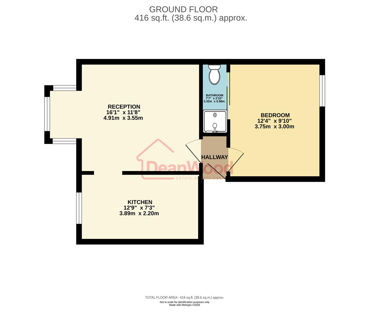 Floorplan - Flat 3, 35, Peel Road Douglas. - Plan 1 of 1