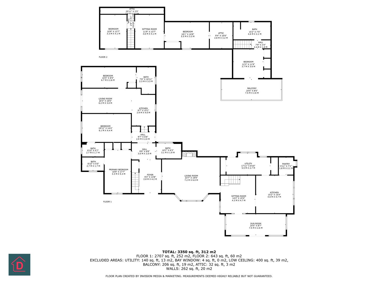 Floorplan - Rhennie Farm, Main Road, The Dhoon, Isle Of Man, Ballaugh. - Plan 1 of 1