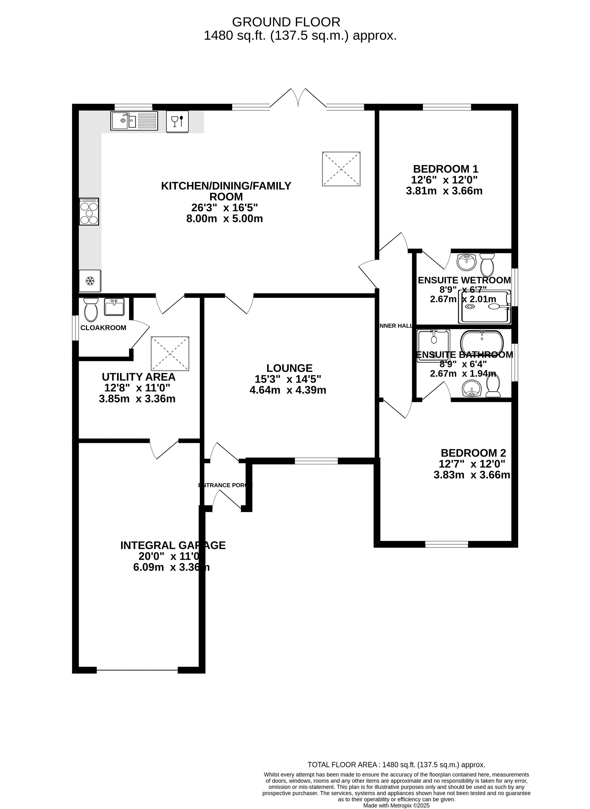 Floorplan - Renwall Garden, Queens Road, Port St Mary IM9 5EN. - Plan 1 of 1