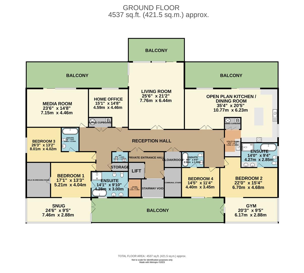 Floorplan - Penthouse, Majestic Apartments, King Edward Road, Onchan. - Plan 1 of 1