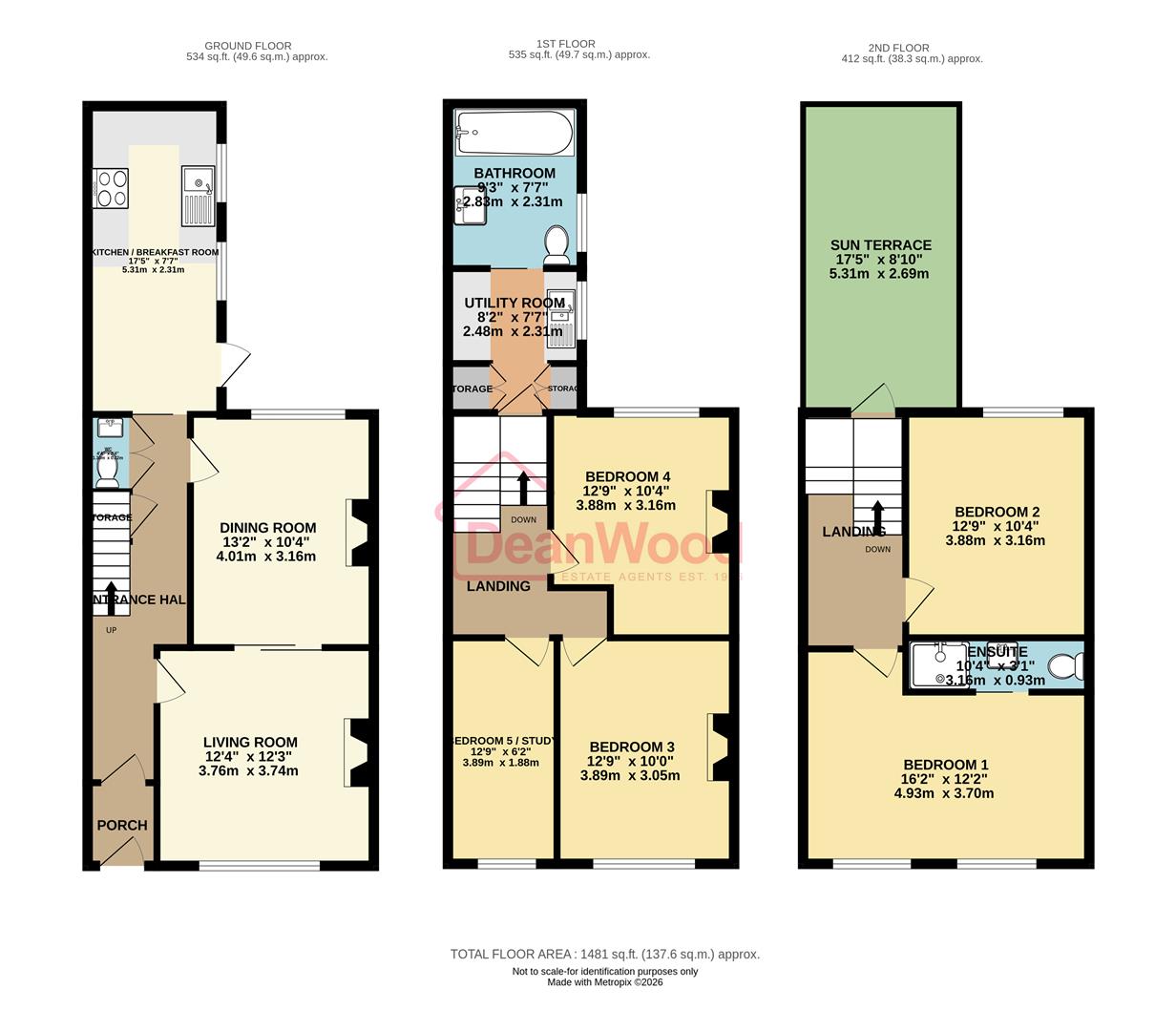 Floorplan - 15 Leigh Terrace, Douglas, Isle of Man. - Plan 1 of 1