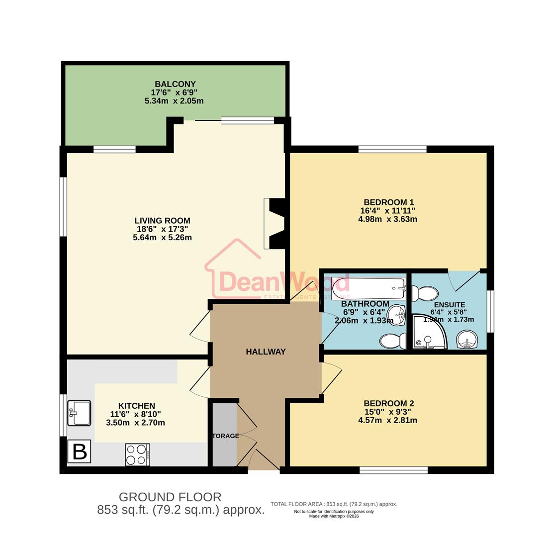 Floorplan - 1 Douglas Bay Apartments, King Edward Close, Onchan, Douglas. - Plan 1 of 1