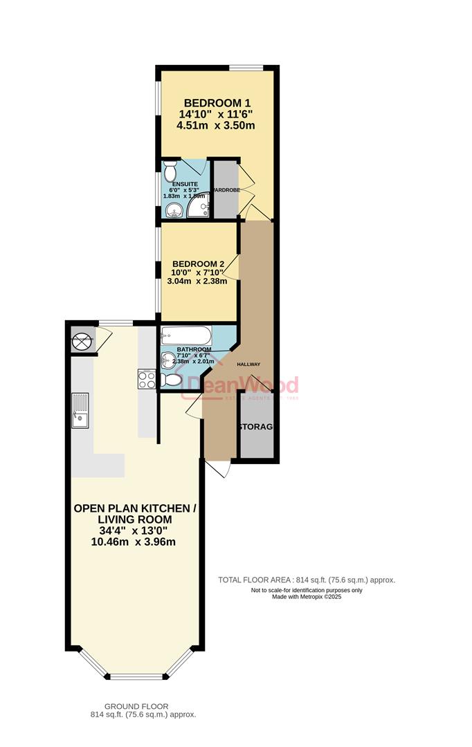 Floorplan - Flat 2 Sandringham, Church Road Marina, Douglas, Isle Of Man. - Plan 1 of 1
