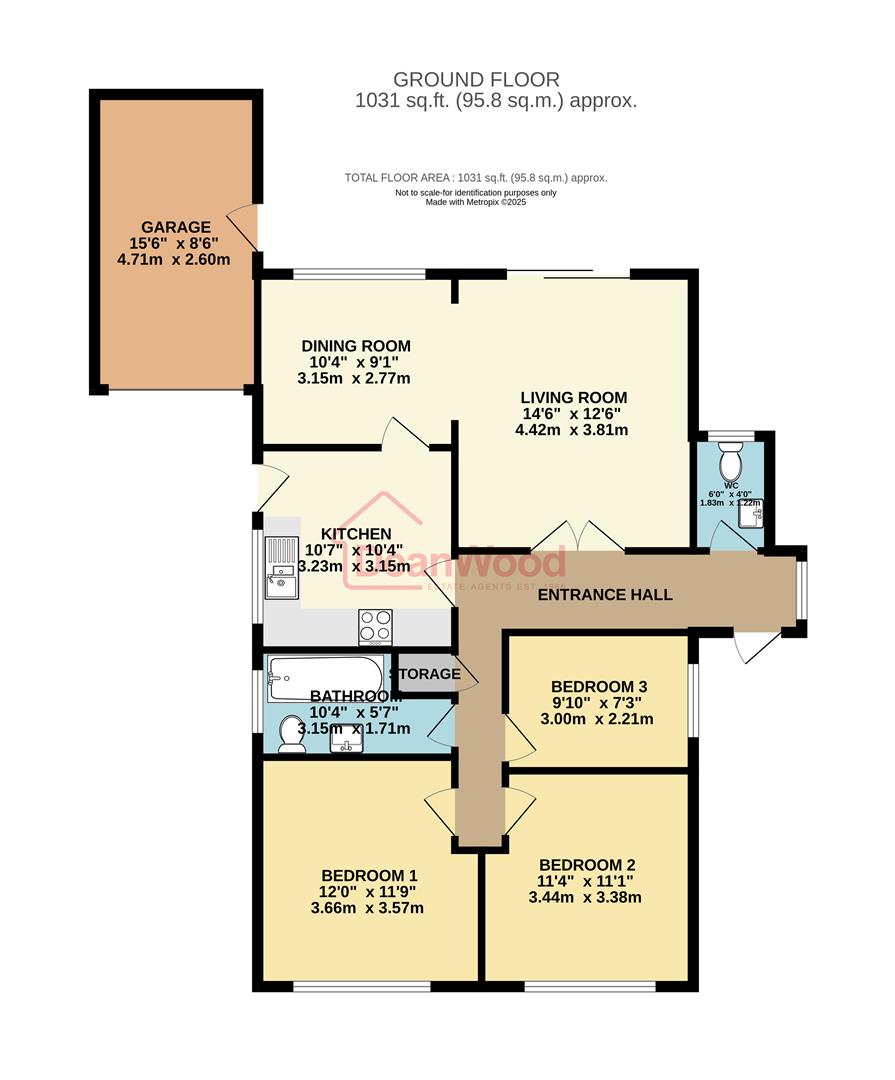 Floorplan - 15, Cronk Avenue, Birch Hill, Onchan. - Plan 1 of 1