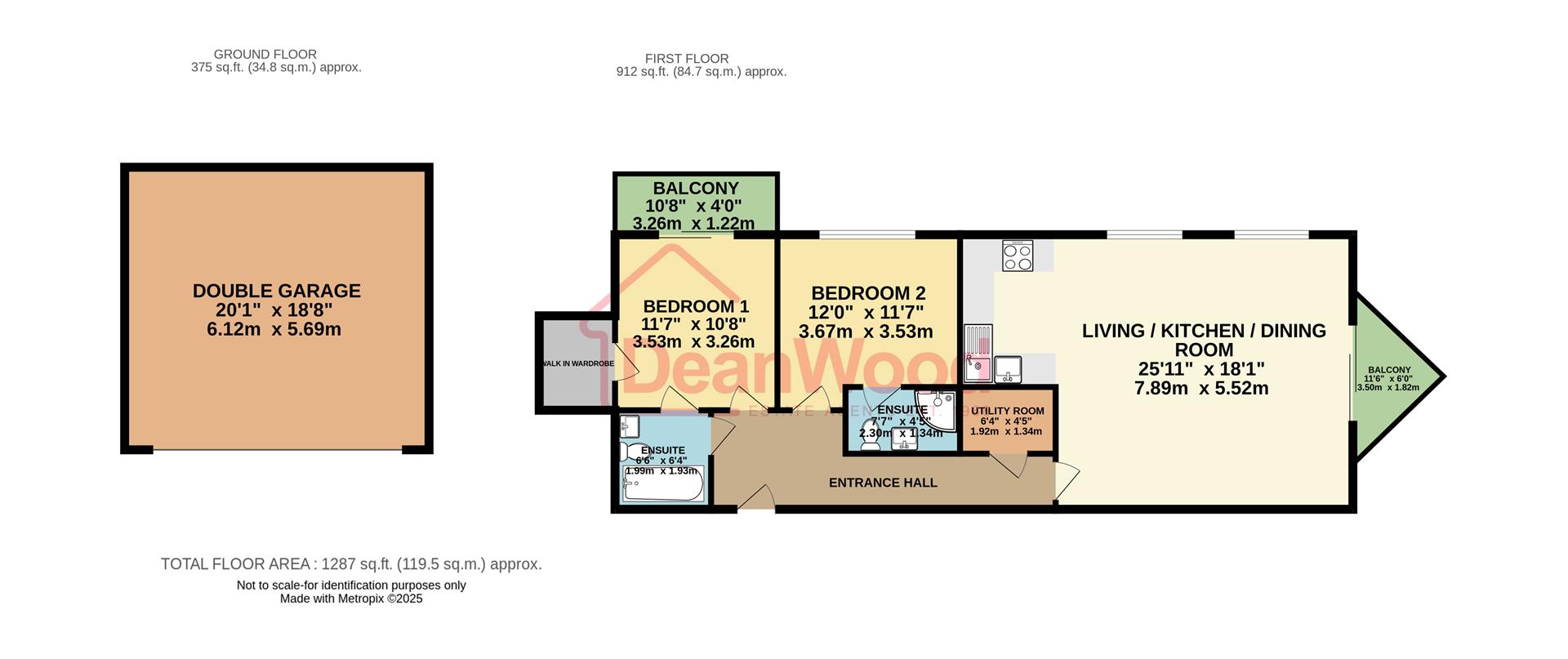 Floorplan - 83, Majestic Apartments, Onchan. - Plan 1 of 1