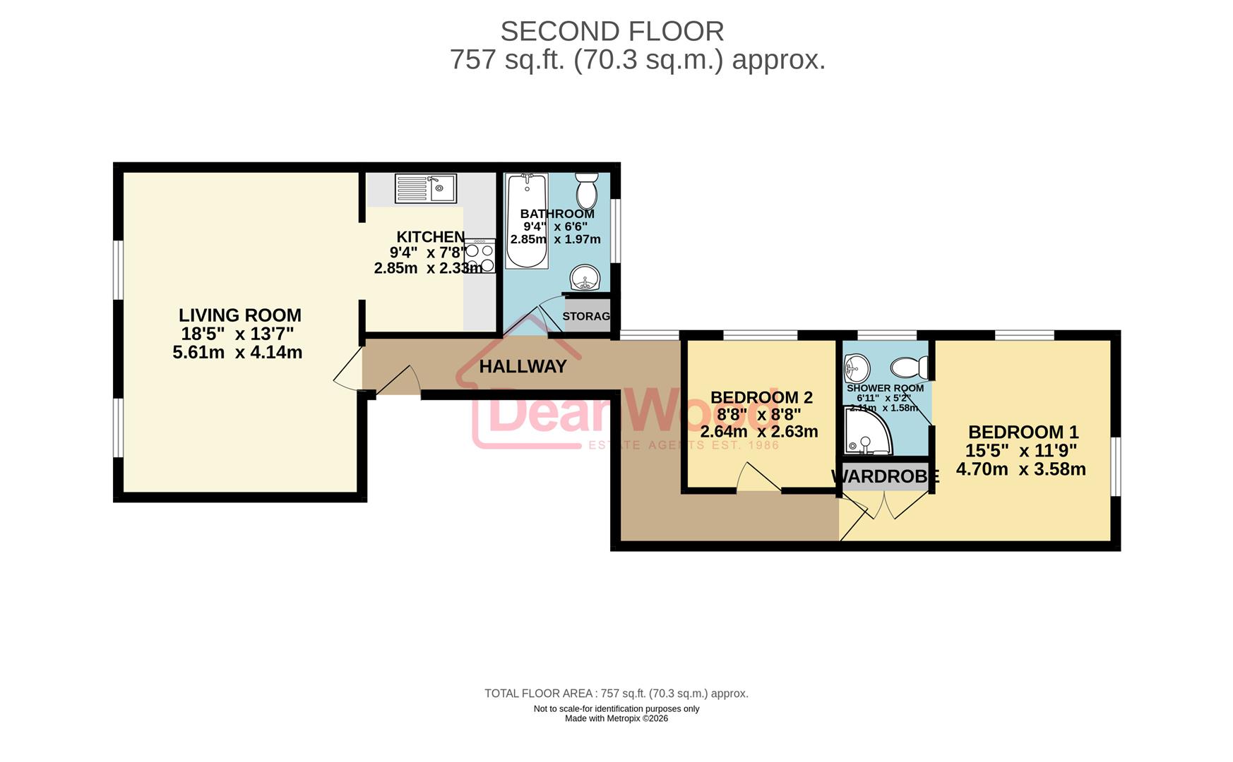 Floorplan - Flat 4 Sandringham, Church Road Marina, Douglas, Isle Of Man. - Plan 1 of 1