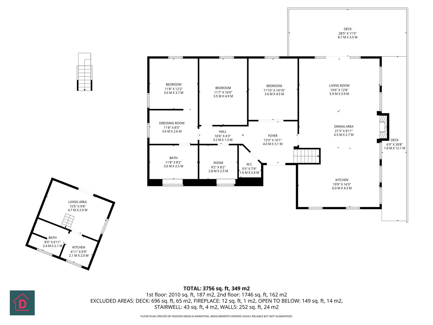 Floorplan - Cedar Bank, Ballajora Hill, Maughold, Isle Of Man, Bride. - Plan 2 of 3