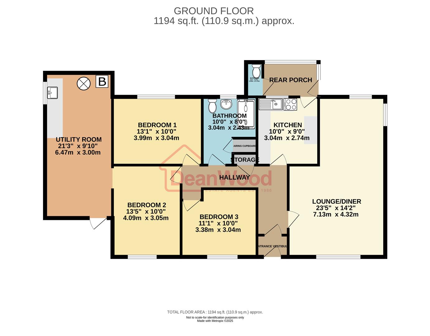 Floorplan - 65, Lilac Grove, Silverburn, Ballasalla, Isle Of Man. - Plan 1 of 1