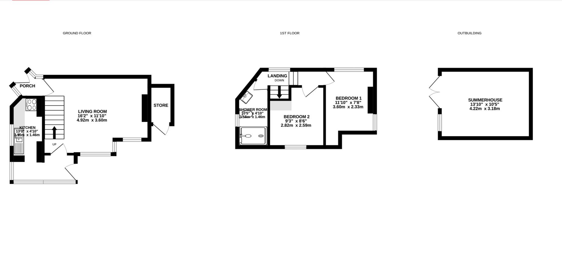 Floorplan - Meadow Bank, Baldrine Hill, Baldrine. - Plan 1 of 1
