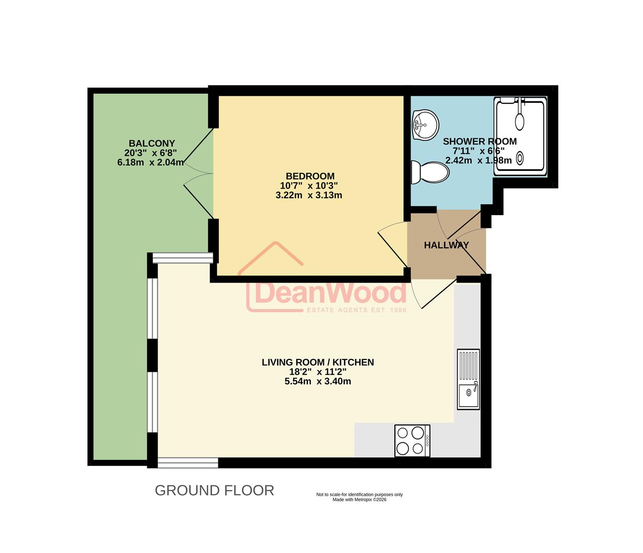 Floorplan - Apartment 4, Empress Apartments, Douglas. - Plan 1 of 1