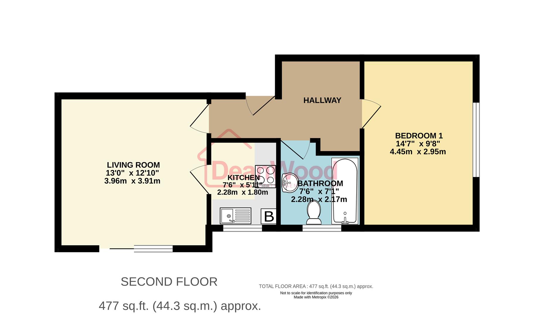 Floorplan - Apt 12, Oakhill Court, Douglas, Isle Of Man. - Plan 1 of 1