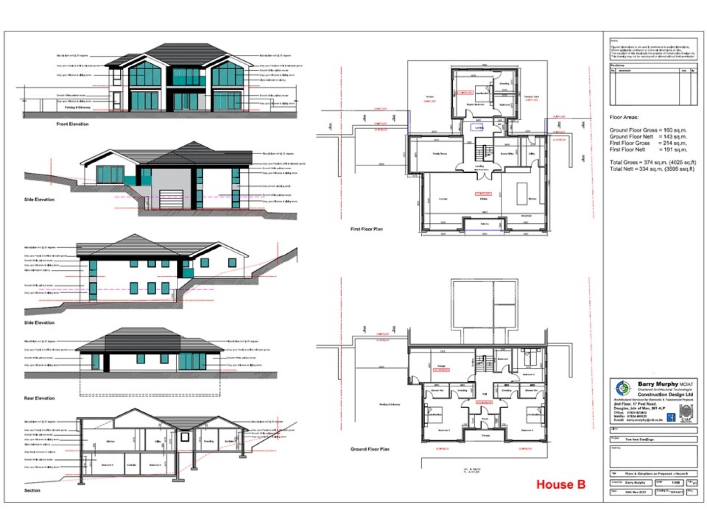 Floorplan - Plot 2 (New Build), Laxey, IM4 7PN. - Plan 1 of 2