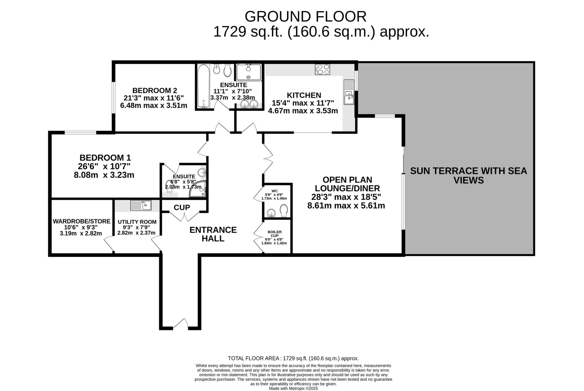 Floorplan - Apt. 5 Majestic Apartments, King Edward Road, Onchan, IM3 2BD. - Plan 1 of 1