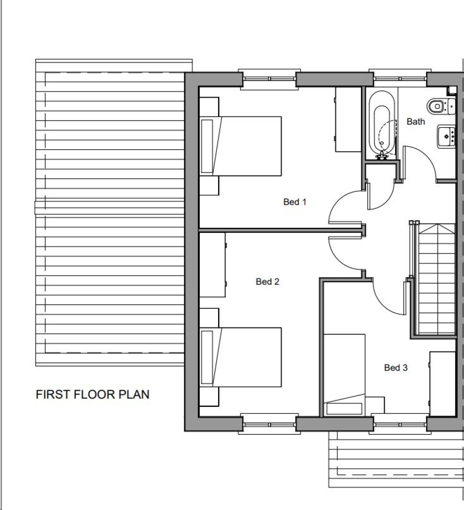Floorplan - Plot 25 Oatlands, Oatlands Road, Andreas, IM7 4ER. - Plan 2 of 2
