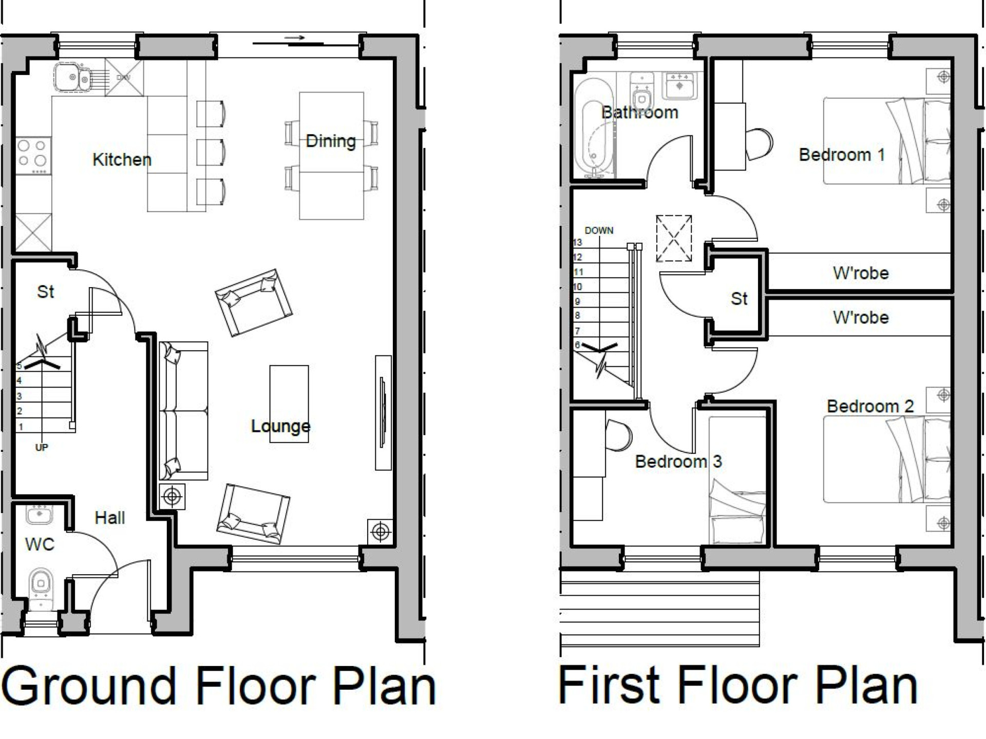 Floorplan - Plot 2 Oatlands, Oatlands Road, Andreas, IM7 4ER. - Plan 1 of 1