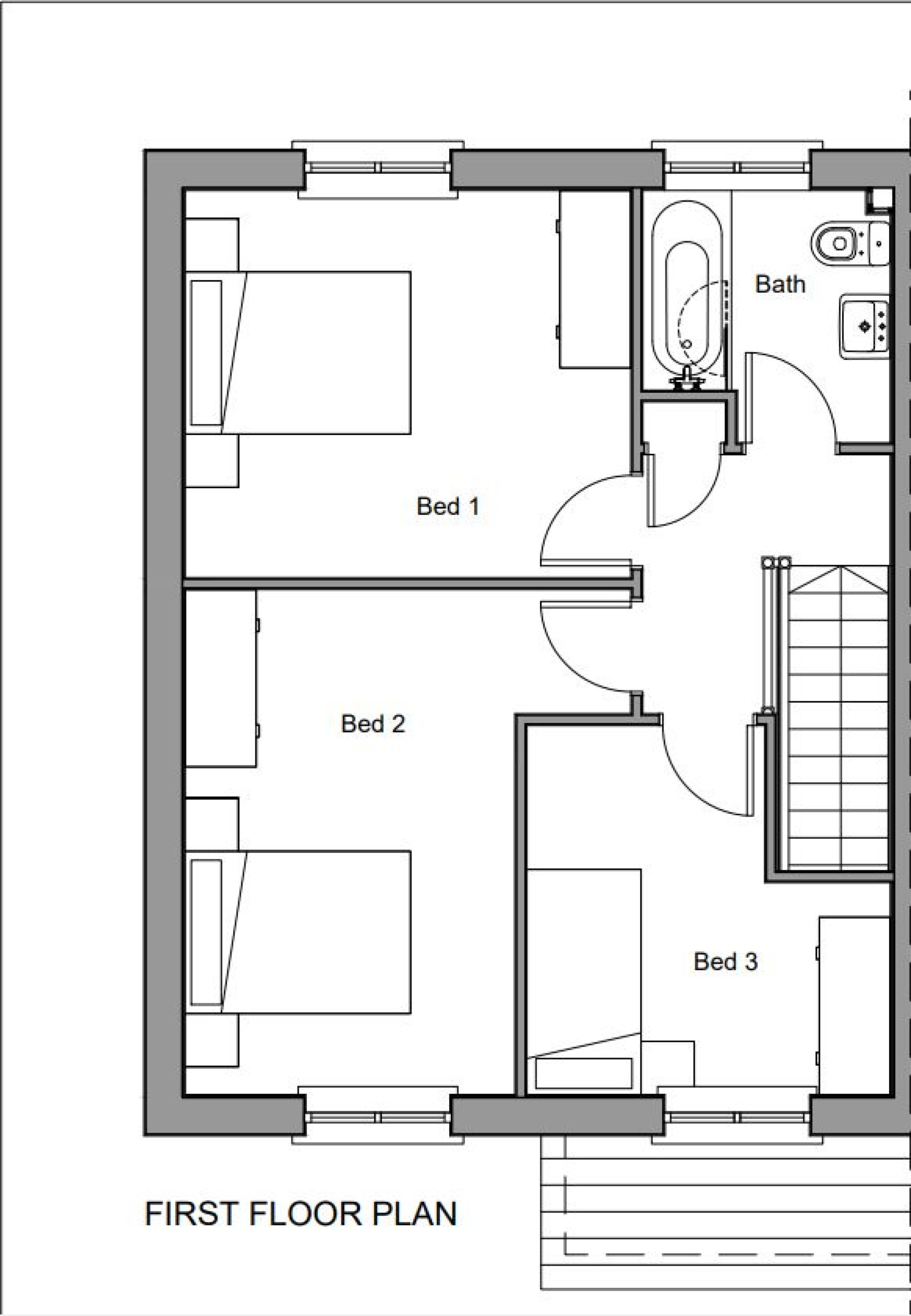 Floorplan - Plot 1 Oatlands, Oatlands Road, Andreas, IM7 4ER. - Plan 2 of 2