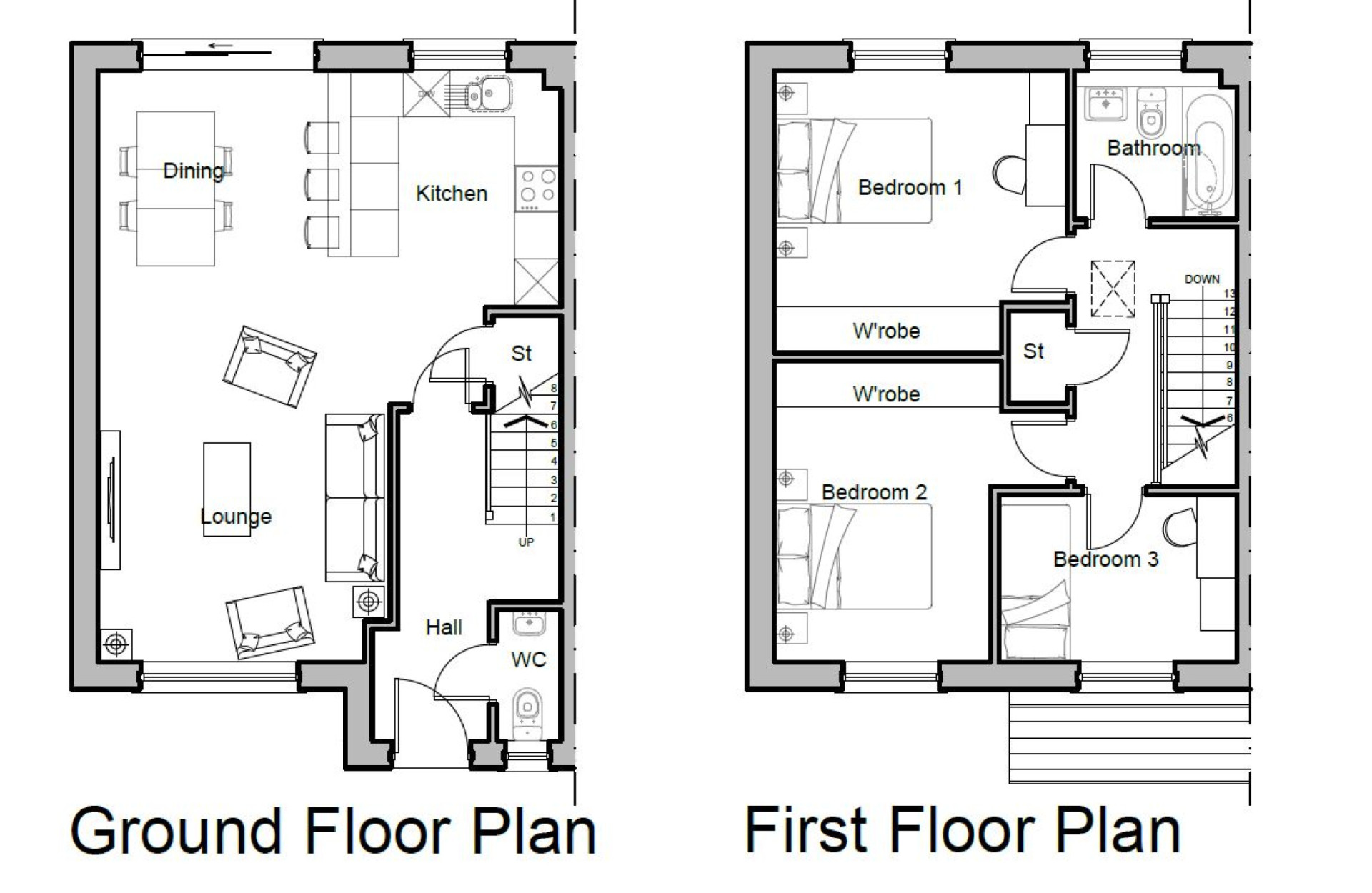 Floorplan - Plot 16 Oatlands, Oatlands Road, Andreas, IM7 4ER. - Plan 1 of 1