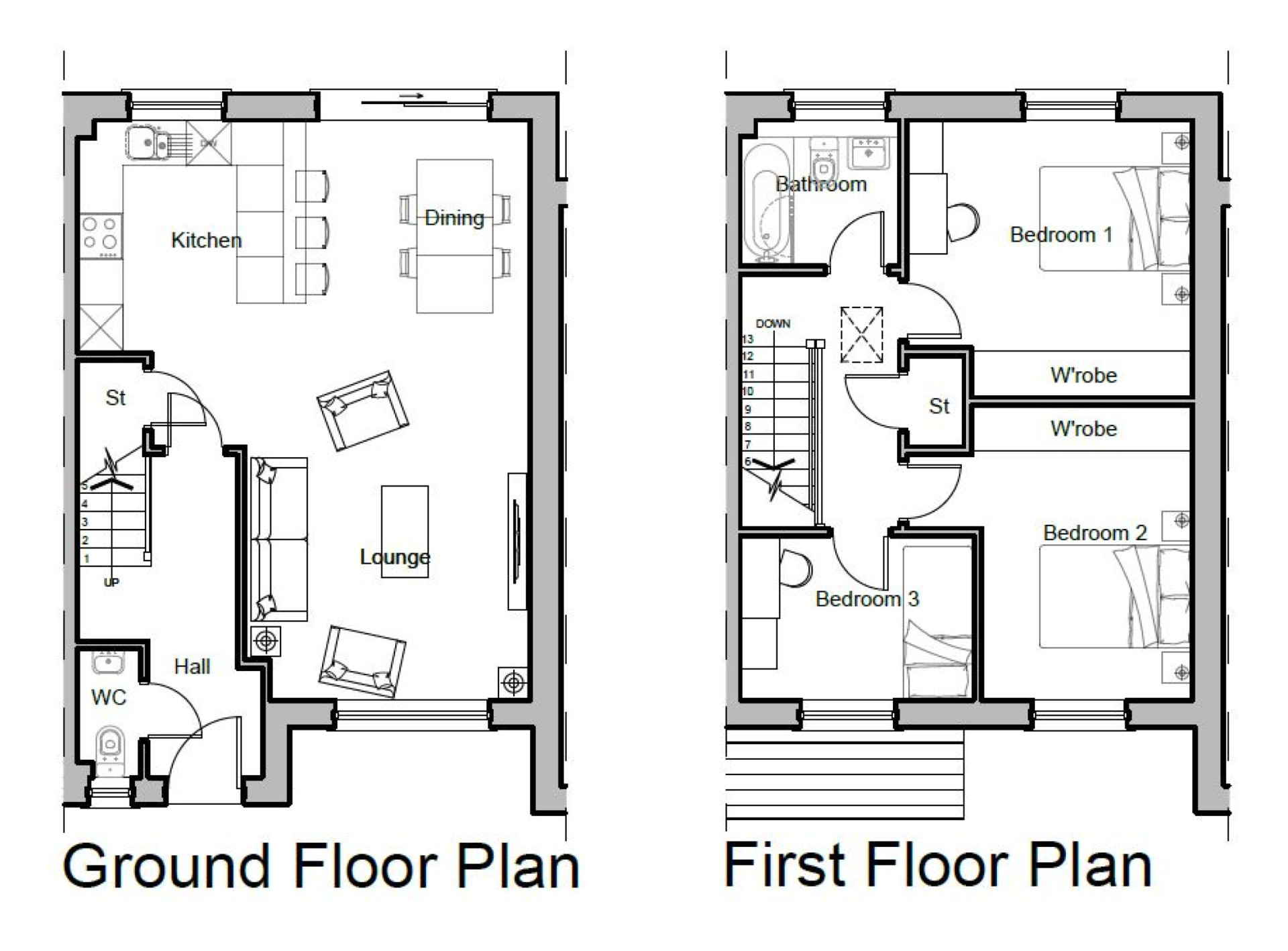 Floorplan - Plot 17 Oatlands, Oatlands Road, Andreas, IM7 4ER. - Plan 1 of 1