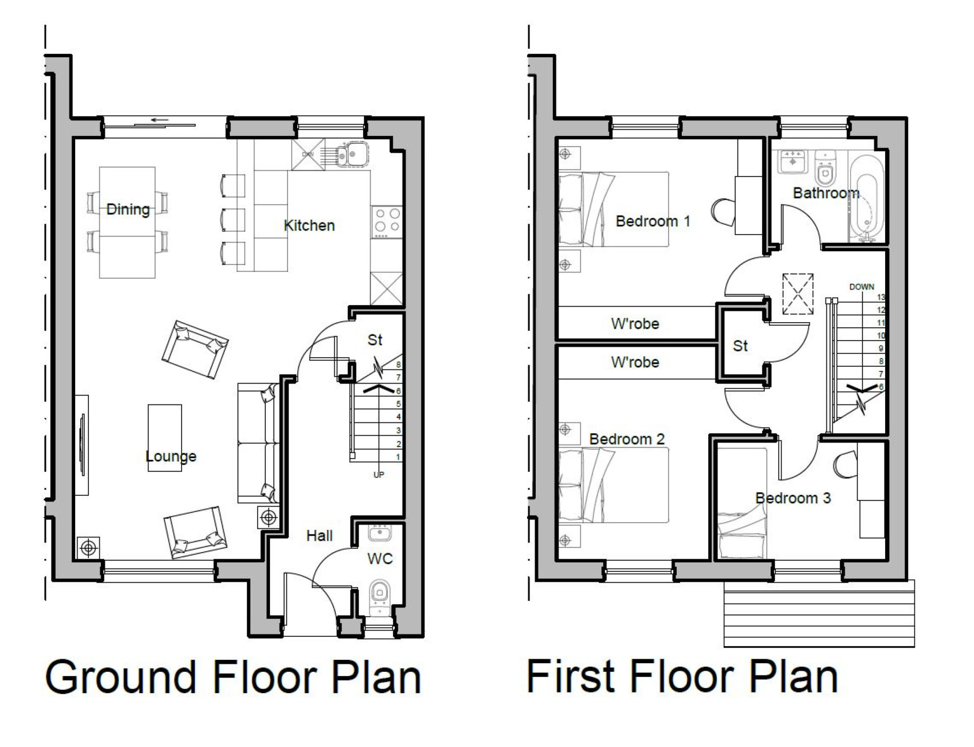 Floorplan - Plot 18 Oatlands, Oatlands Road, Andreas, IM7 4ER. - Plan 1 of 1