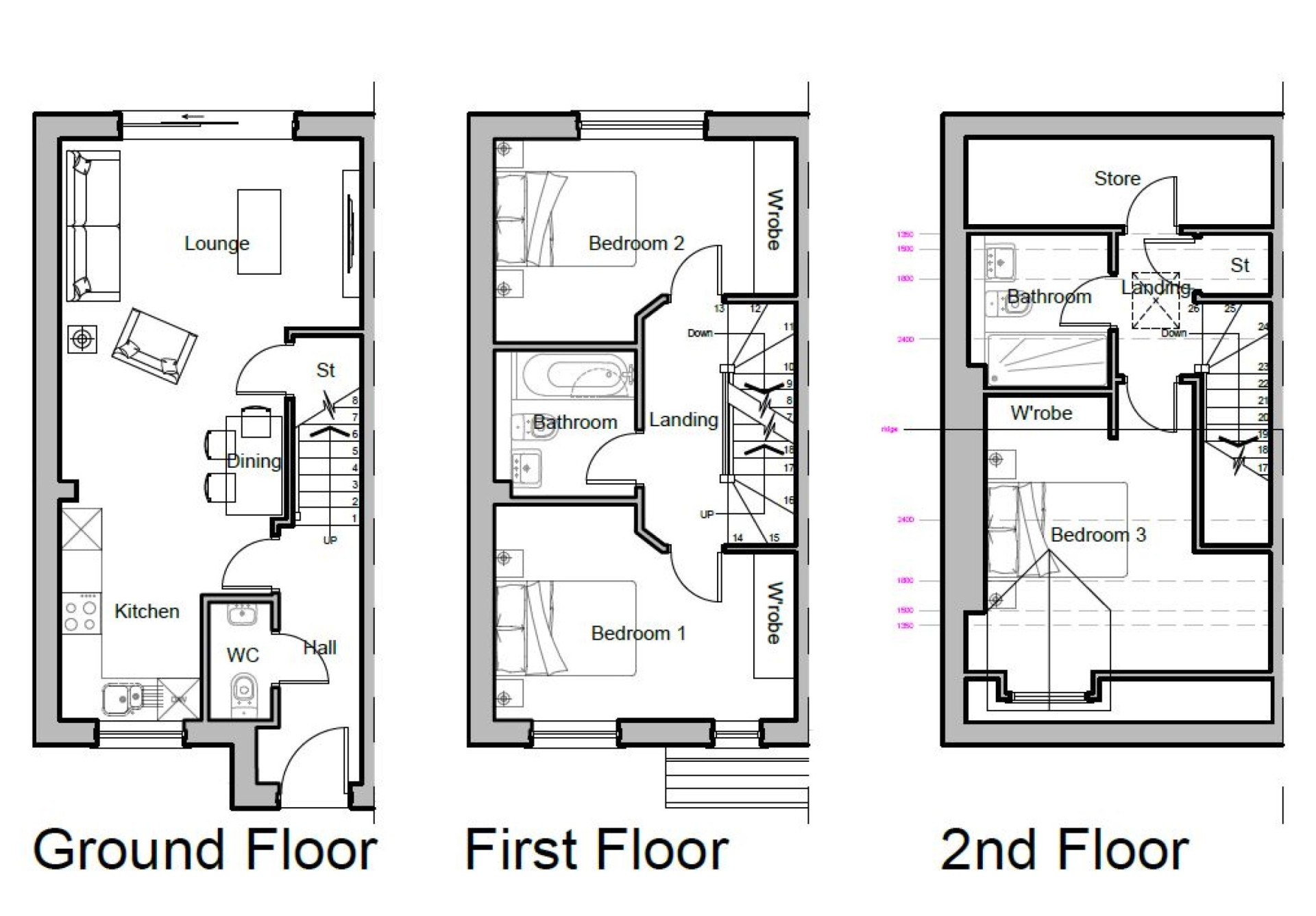 Floorplan - Plot 19 Oatlands, Oatlands Road, Andreas, IM7 4ER. - Plan 1 of 1