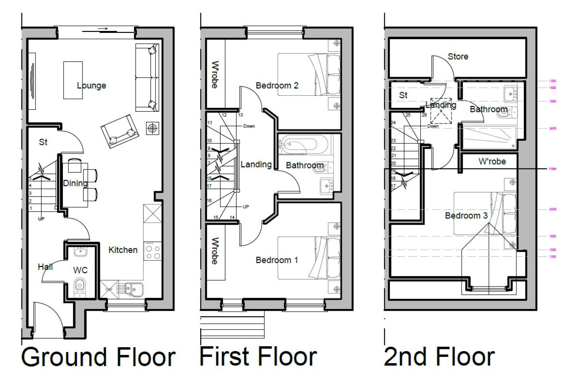 Floorplan - Plot 20 Oatlands, Oatlands Road, Andreas, IM7 4ER. - Plan 1 of 1