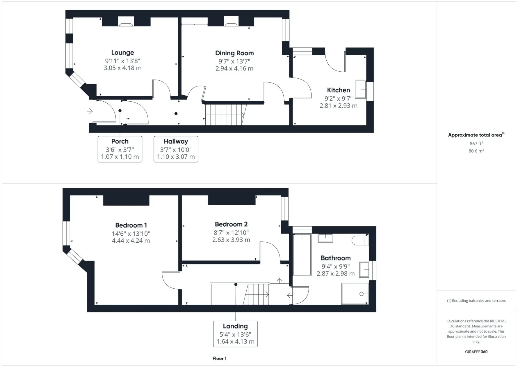 Floorplan - 32 Hildesley Road, Douglas, Isle Of Man, Isle Of Man, IM2 5AY. - Plan 1 of 3