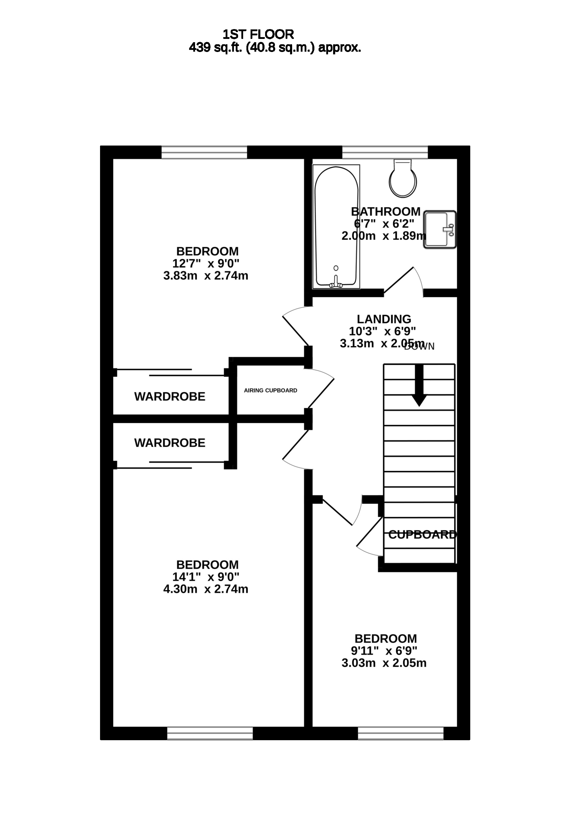 Floorplan - 19 Auldyn Walk, Ramsey, IM8 2TN. - Plan 1 of 2