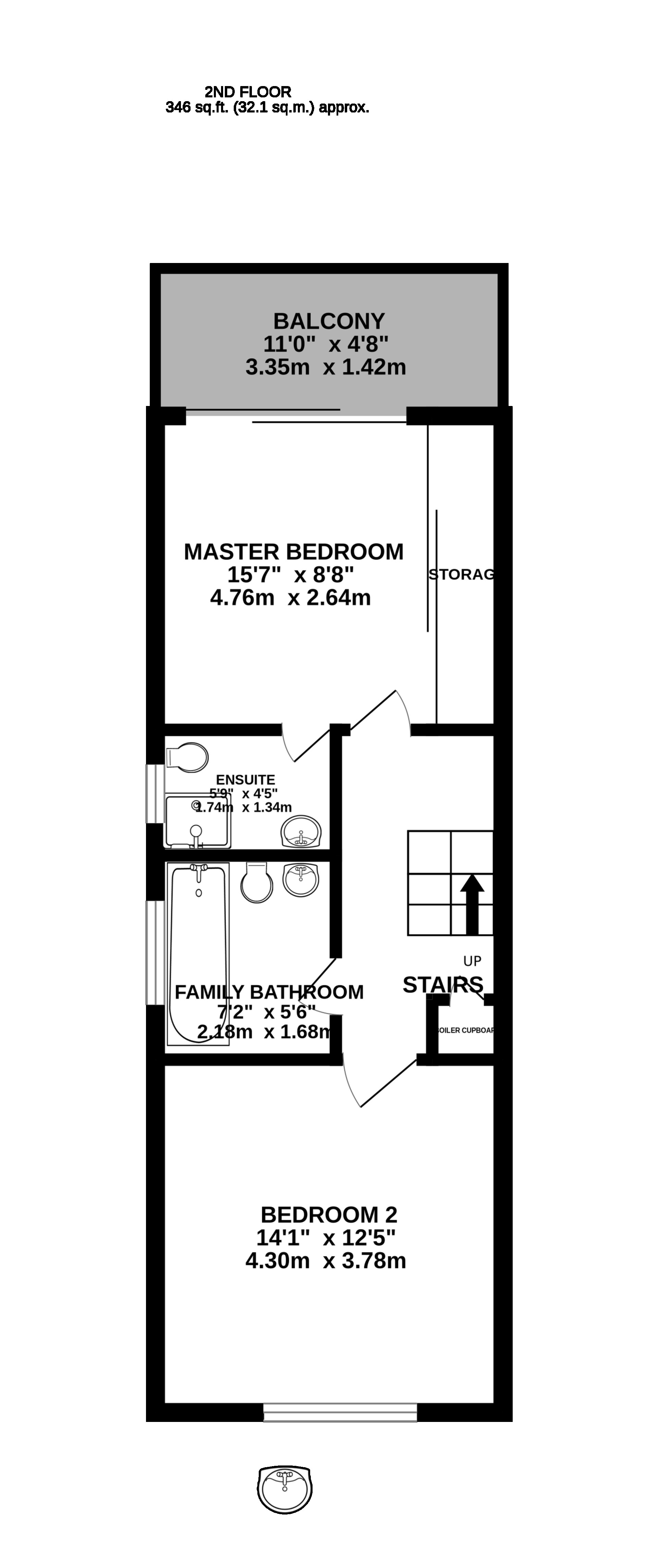 Floorplan - 1 Marine Gardens, Ramsey, IM8 1EN. - Plan 3 of 4