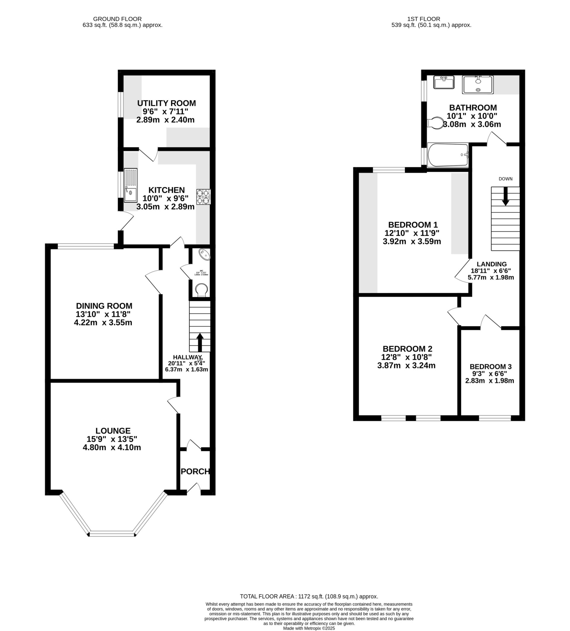 Floorplan - 1 Hanley Villas, Ramsey, IM8 3DH. - Plan 1 of 1
