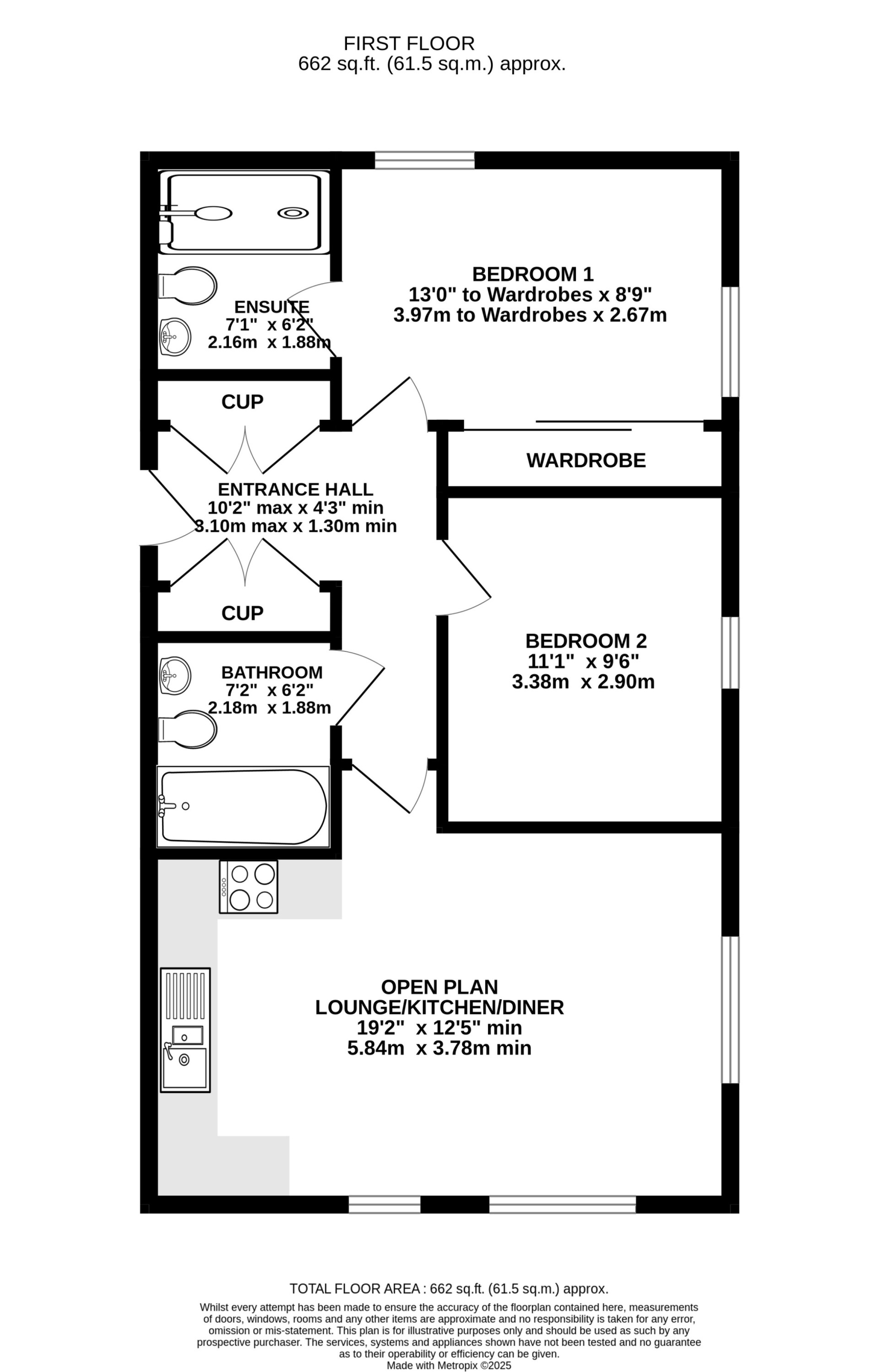 Floorplan - Apt. 5 Cringle Close, Reayrt Mie, Ballasalla, IM9 2BZ. - Plan 1 of 1
