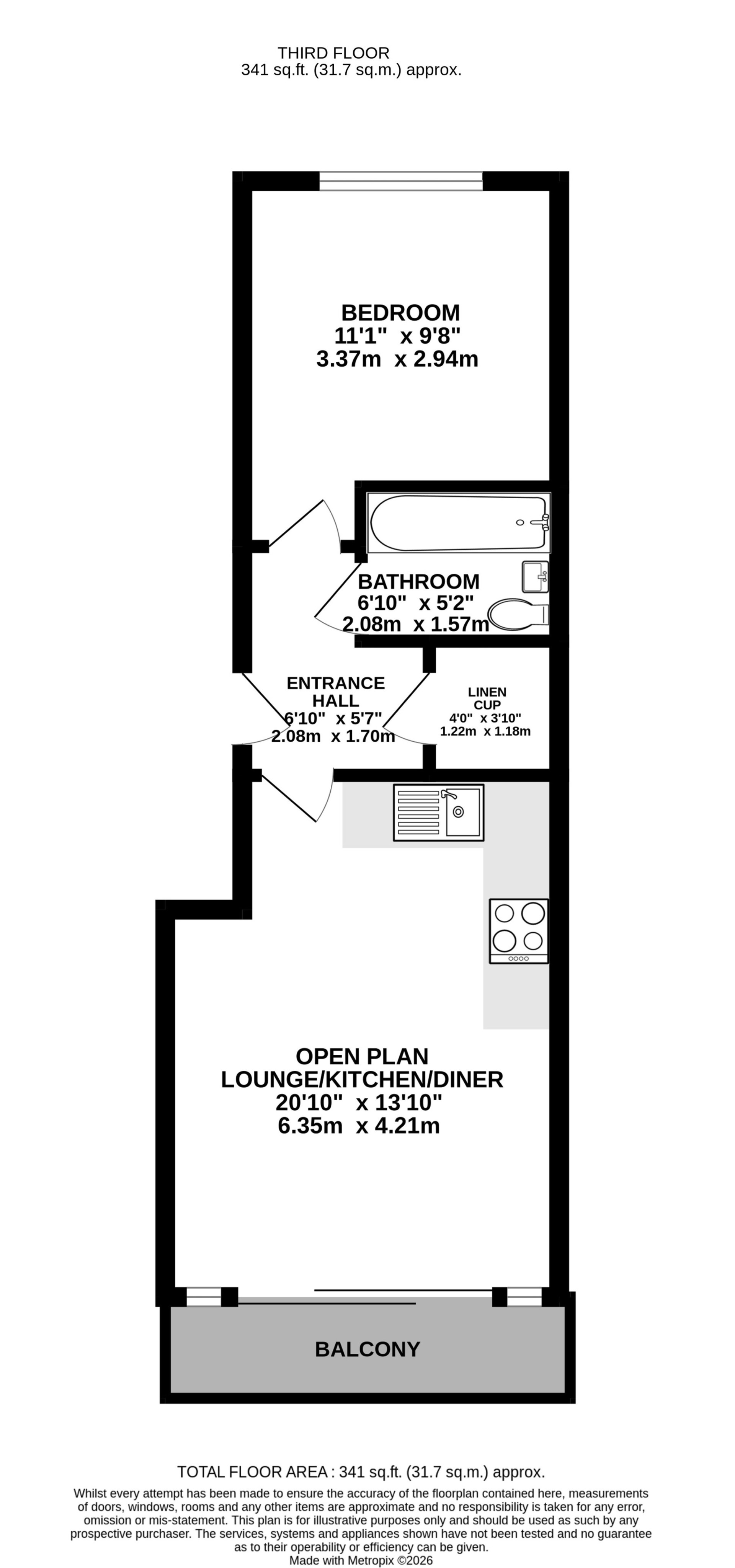 Floorplan - Apt. 11 Quay West, Bridge Road, Douglas, IM1 5AG. - Plan 1 of 1