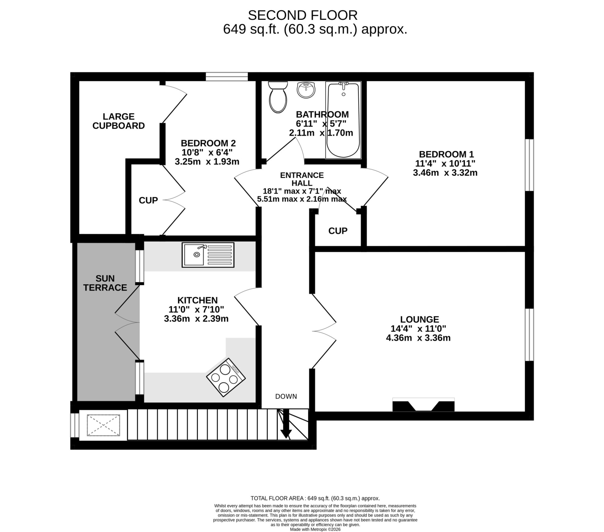 Floorplan - Apt. 2 Charles Street Close, Peel, IM5 1DT. - Plan 1 of 1