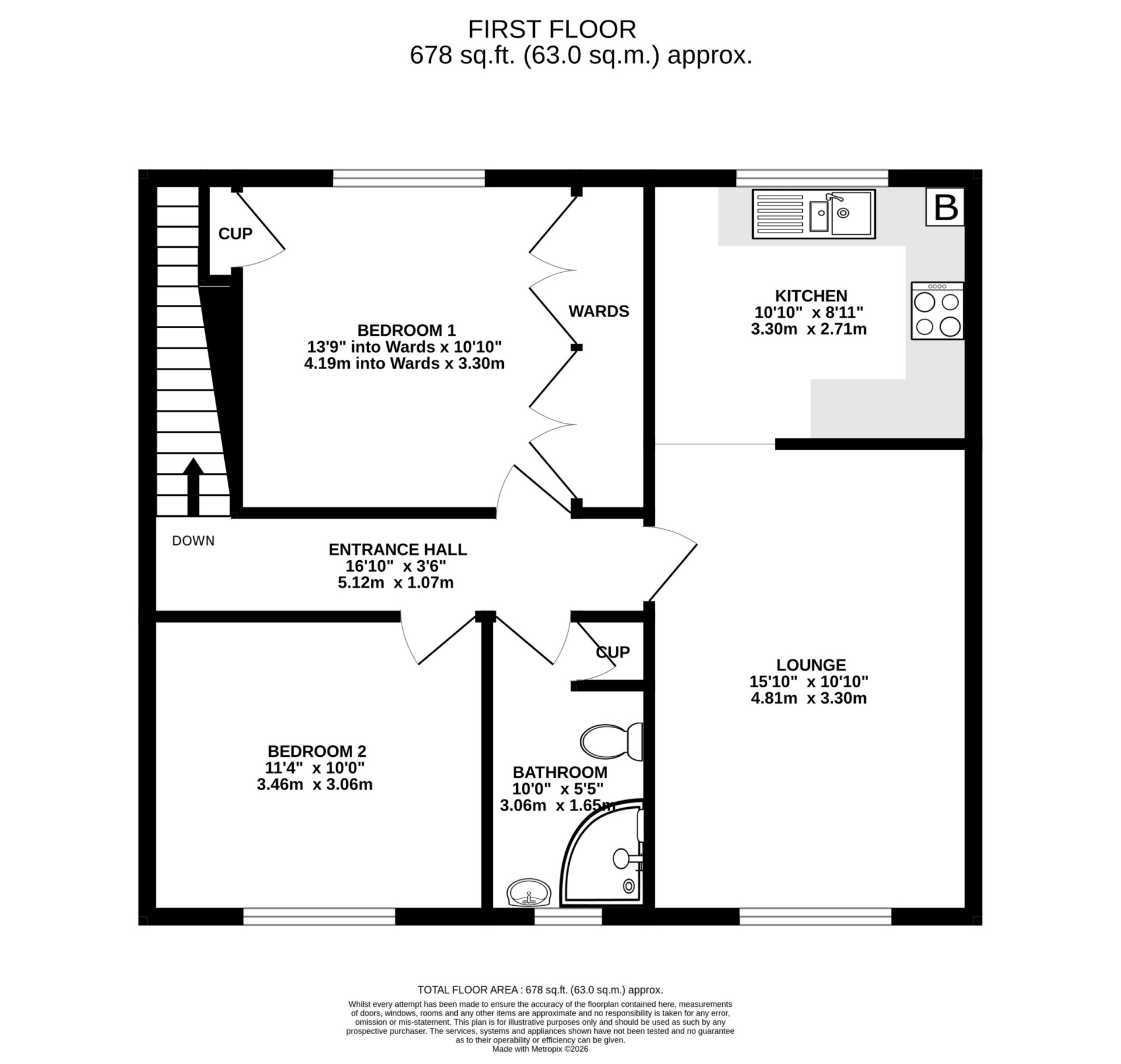 Floorplan - Apt. 6 Fuchsia Court, Hailwood Avenue, Douglas, IM2 7EL. - Plan 1 of 1
