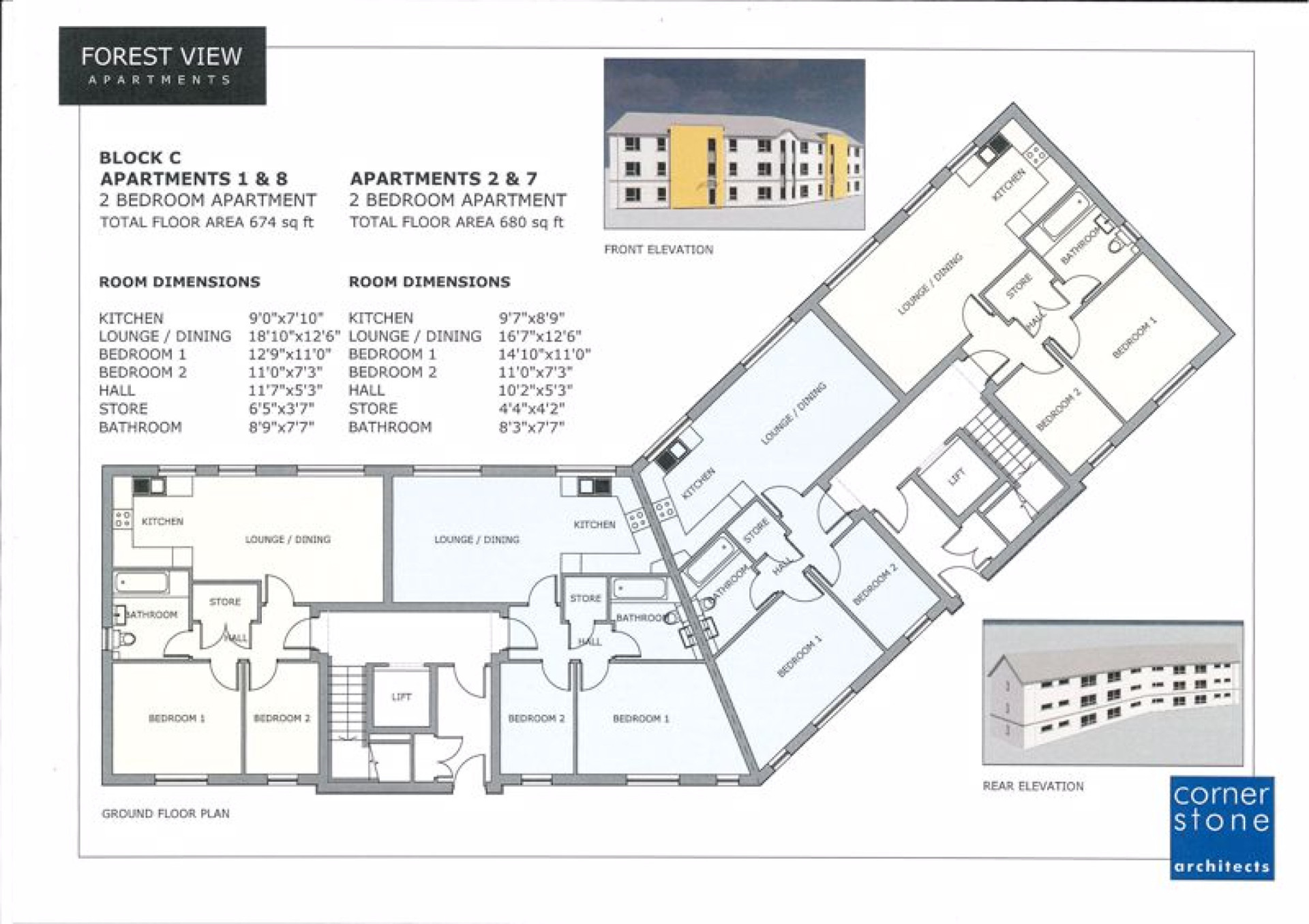 Floorplan - 1 Forest View Apartments, Bowring Road, Ramsey, IM8 1DA. - Plan 1 of 1