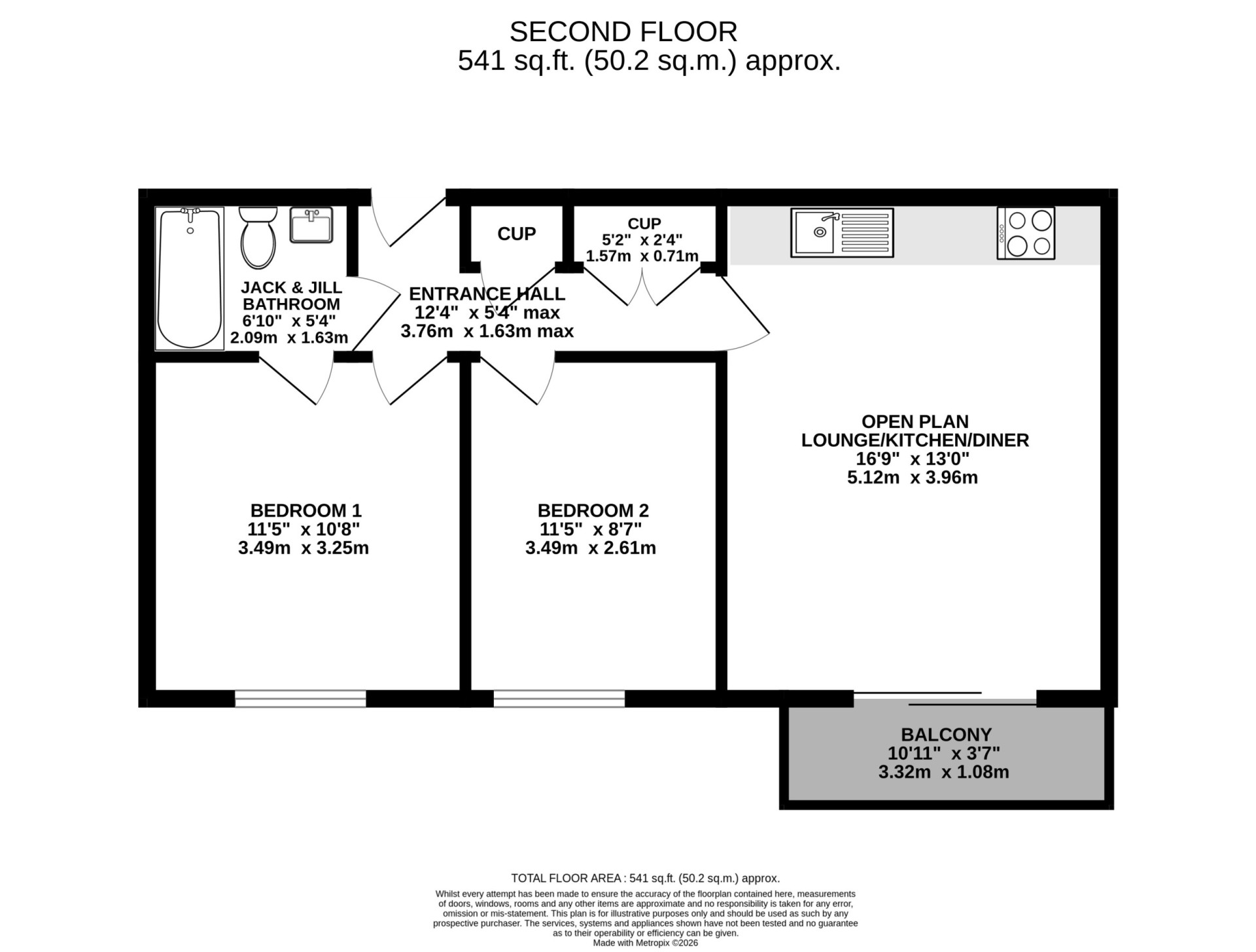 Floorplan - Apt. 100 Spectrum Apartments, Central Promenade, Douglas, IM2 4LL. - Plan 1 of 1