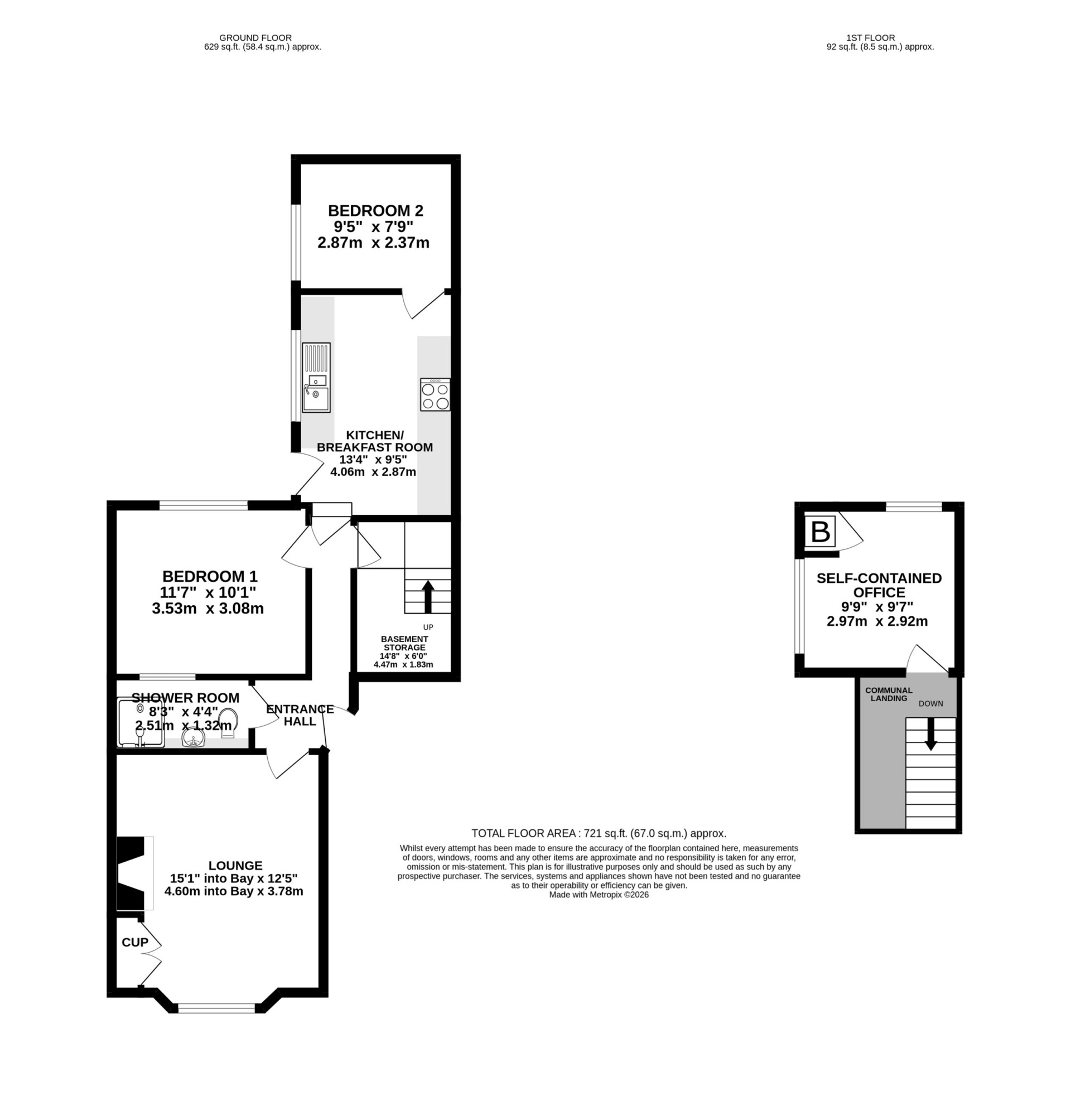 Floorplan - Apt. 1, 73 Derby Square, Douglas, IM1 3LR. - Plan 1 of 3