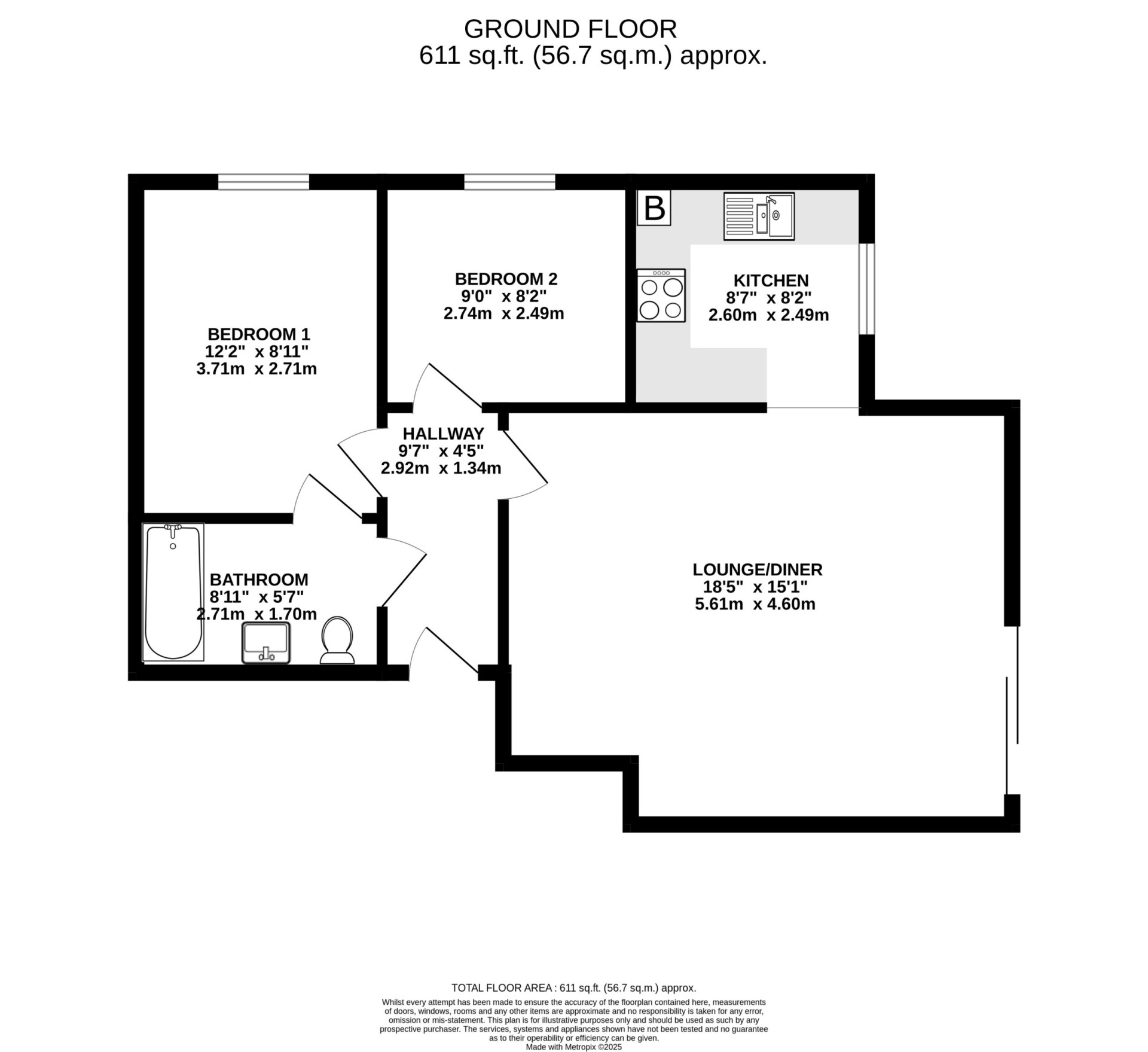 Floorplan - Apt. 4 Quay House Apartments, West Quay, Ramsey, IM8 1DD. - Plan 1 of 1