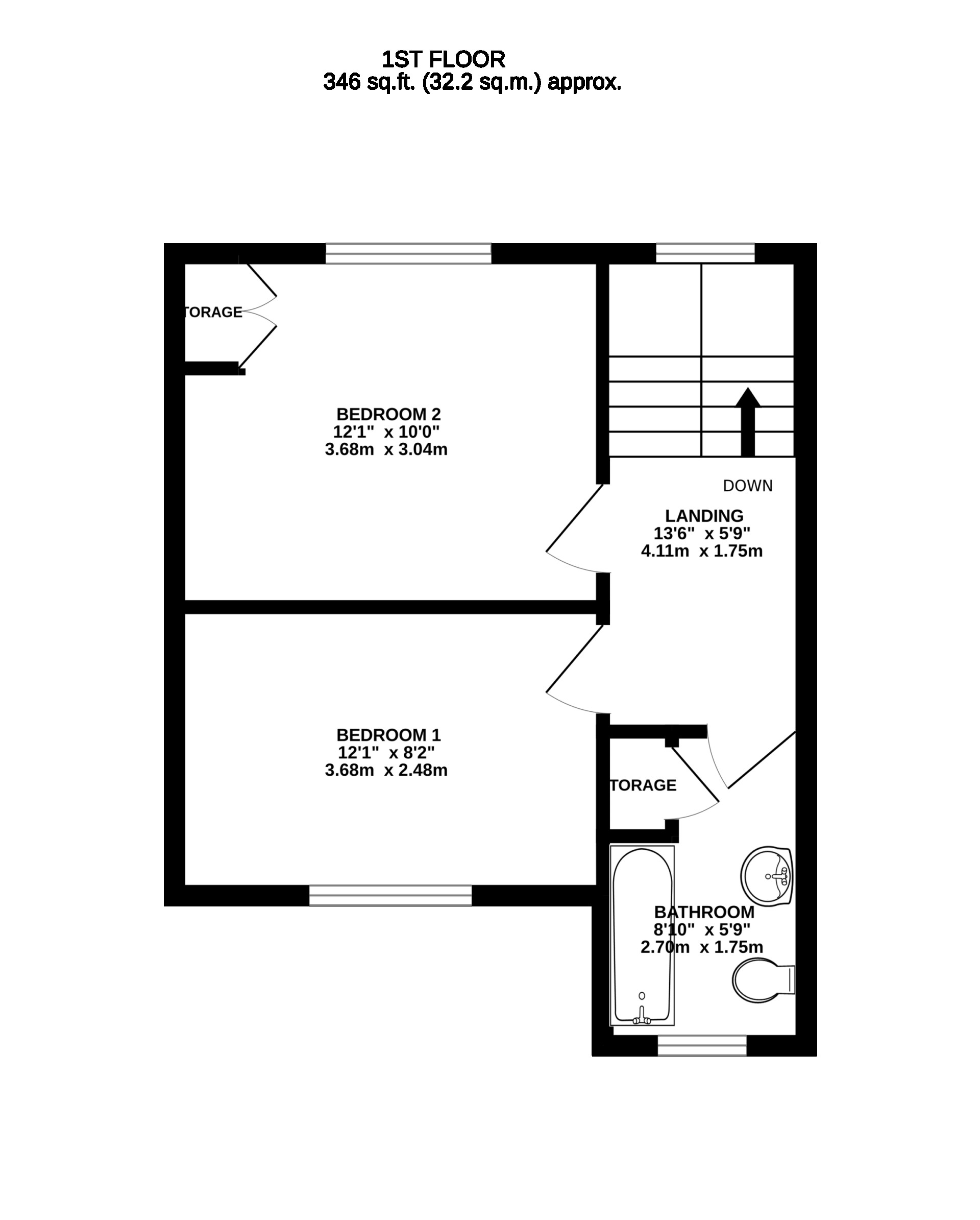 Floorplan - 18 Templar Terrace, Ramsey, IM8 3DP. - Plan 2 of 2