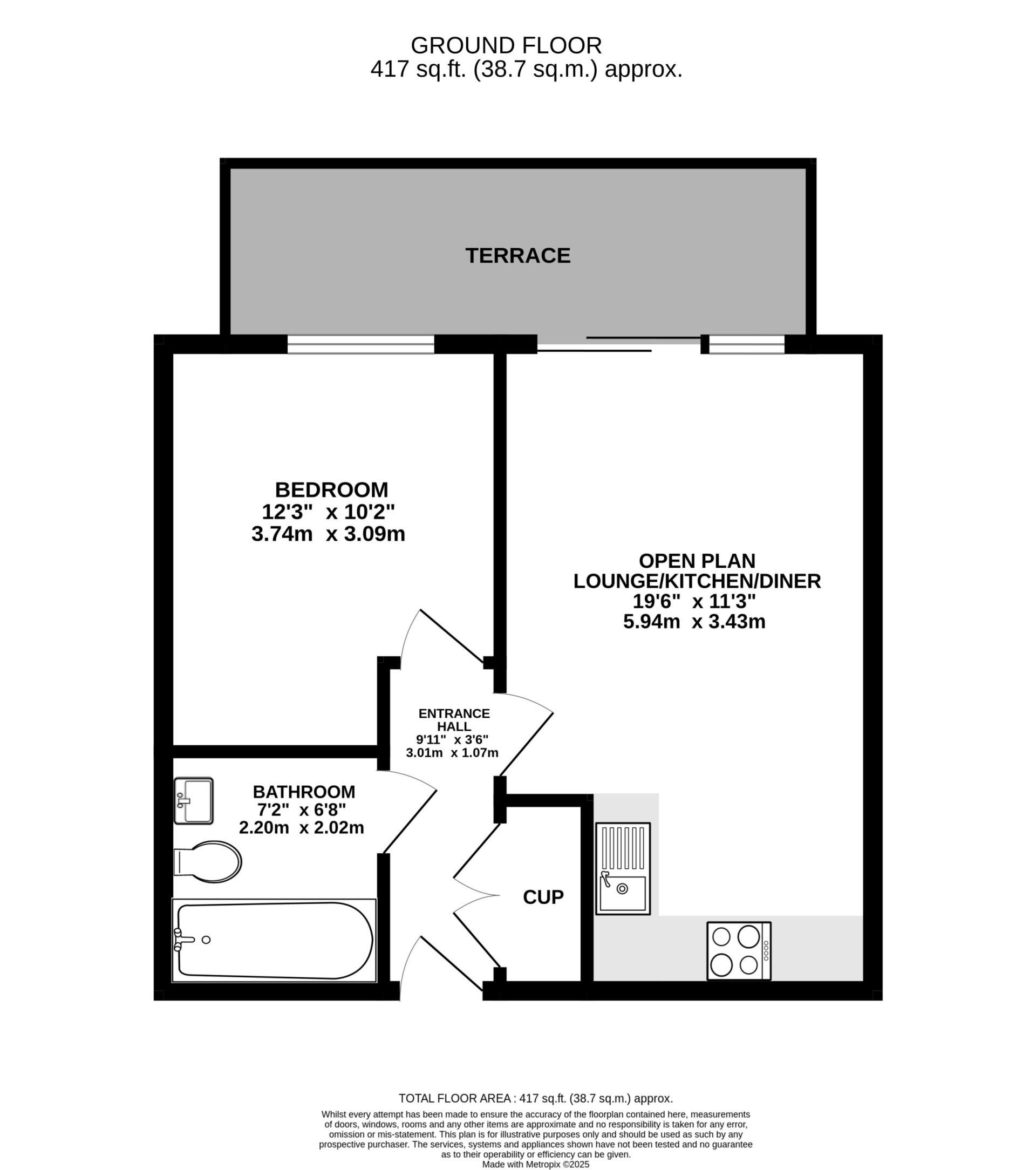 Floorplan - Apt. 41 Spectrum Apartments, Central Promenade, Douglas, IM2 4LL. - Plan 1 of 1