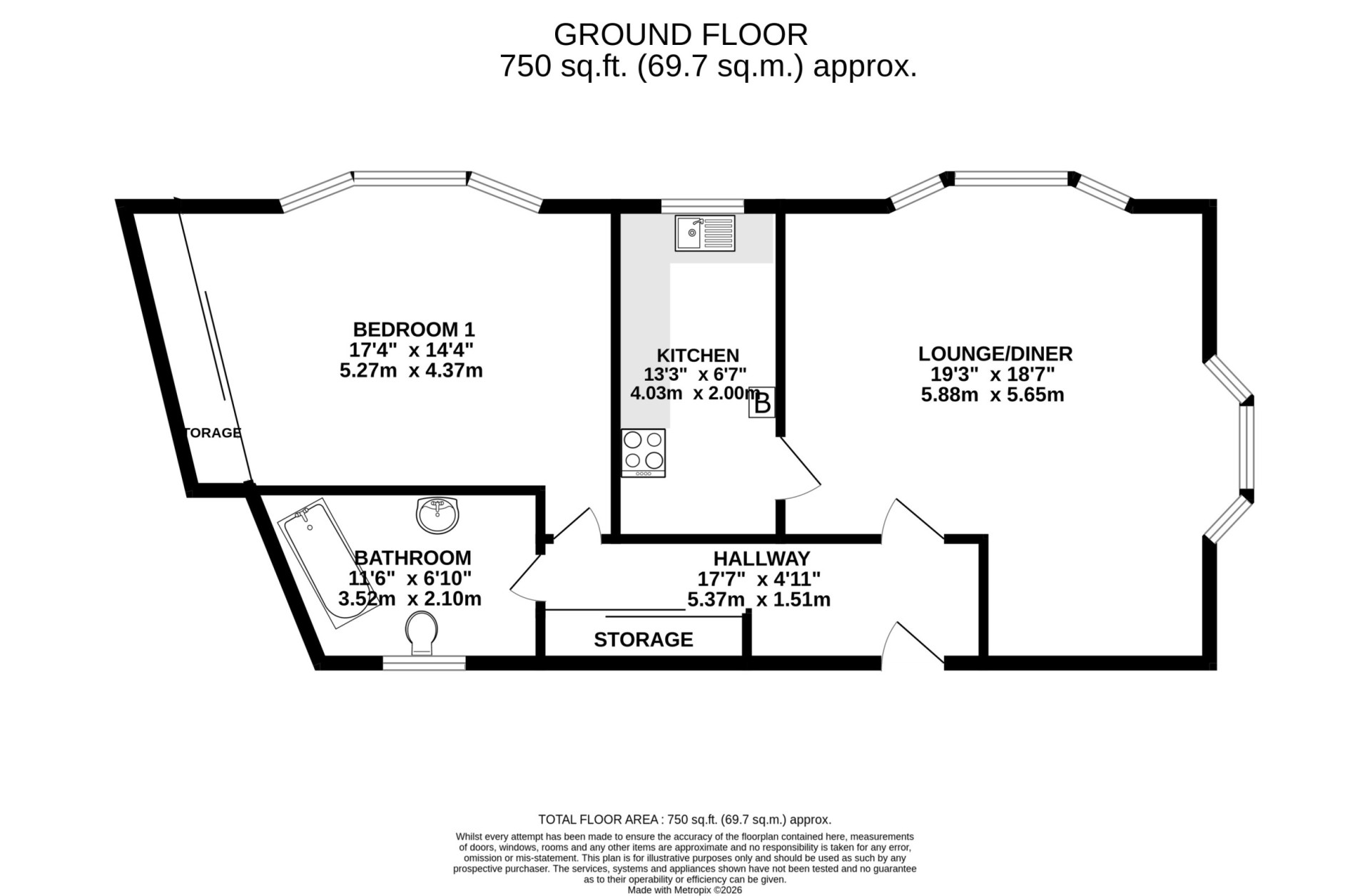 Floorplan - 20 St Pauls Mews, Ramsey, IM8 1ED. - Plan 1 of 1
