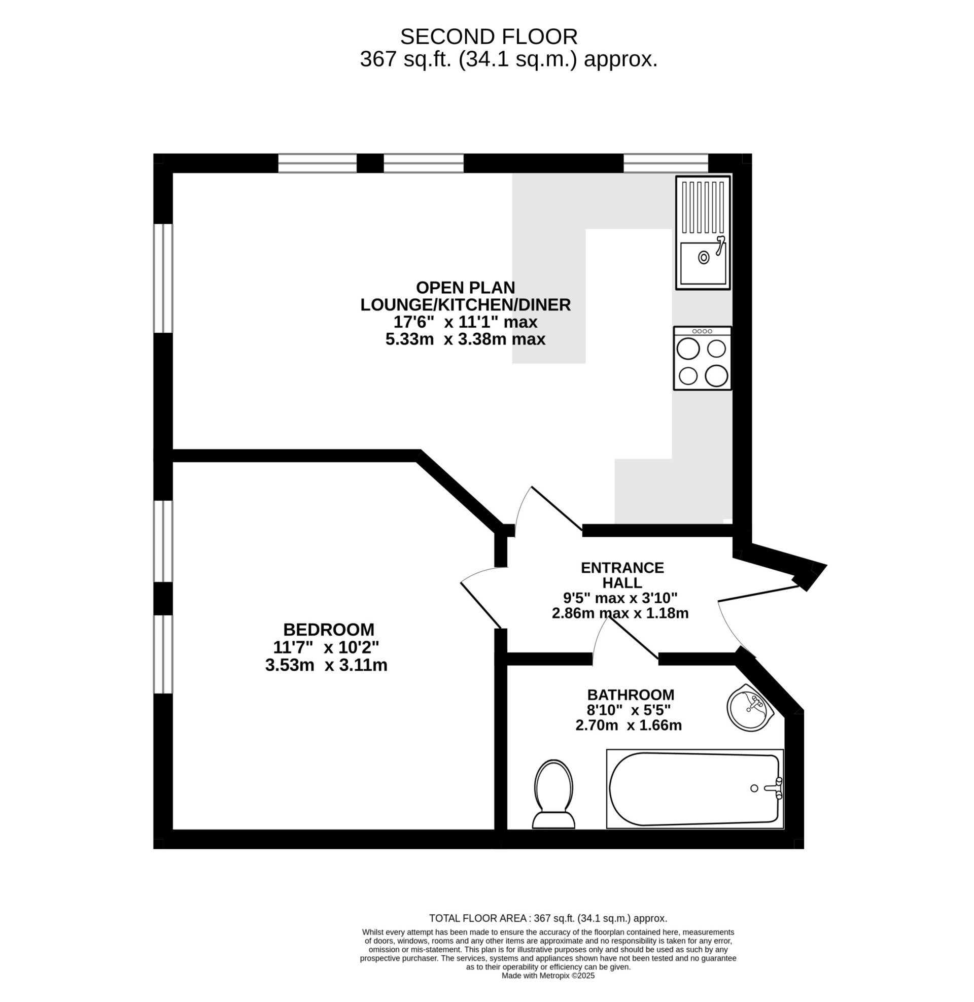 Floorplan - Apt. 6 Claymore Apartments, 16 Stanley View, Douglas, IM2 3JA. - Plan 1 of 1